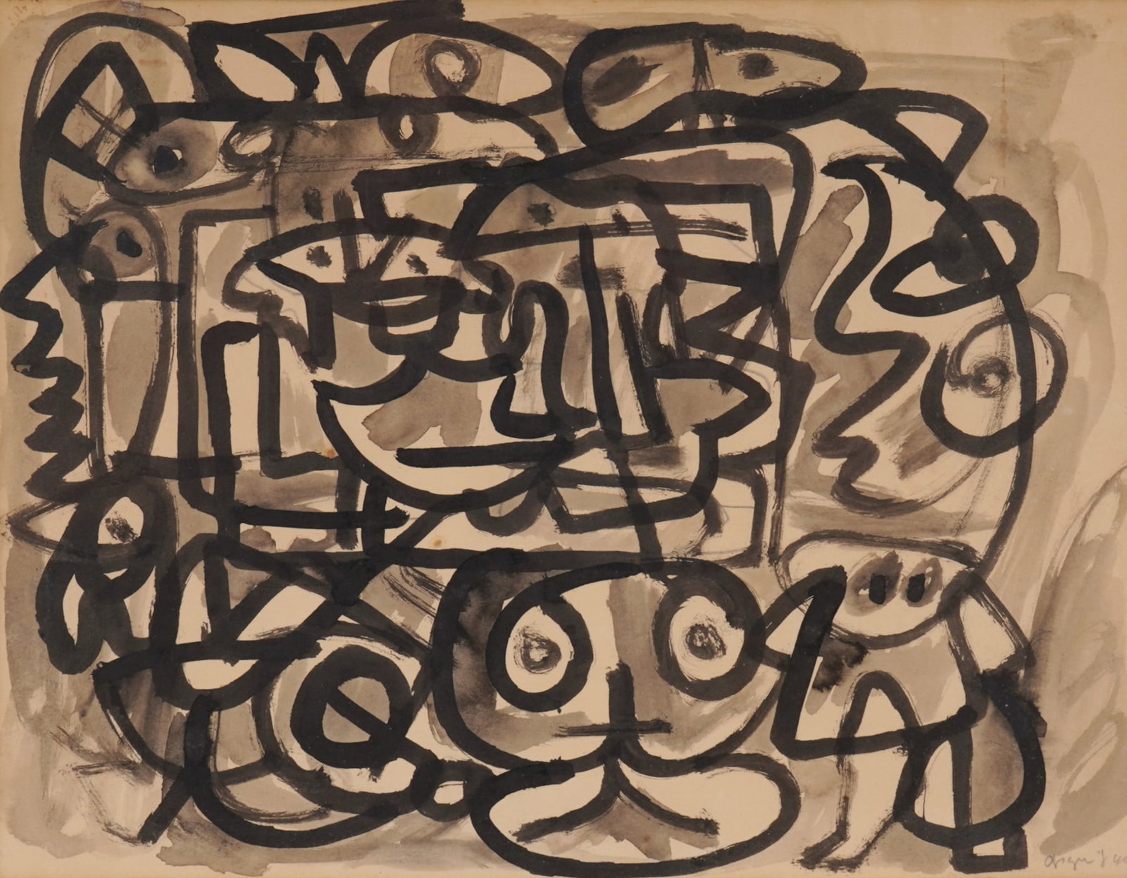 Asger JORN (1914-1973) Modern Composition, (1 of 3)