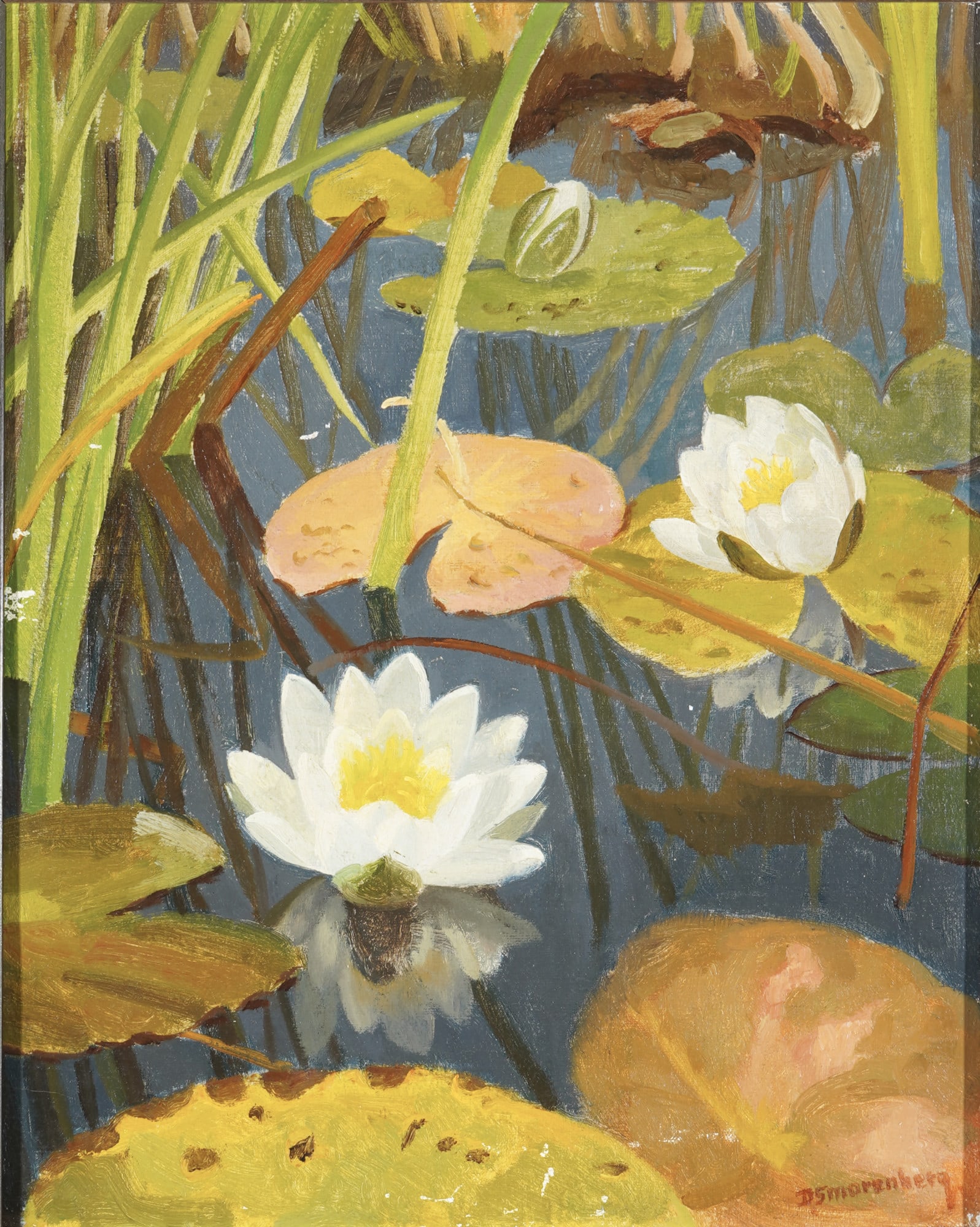 Dirk Smorenberg (1883?1960) Water Lilies, (1 of 4)