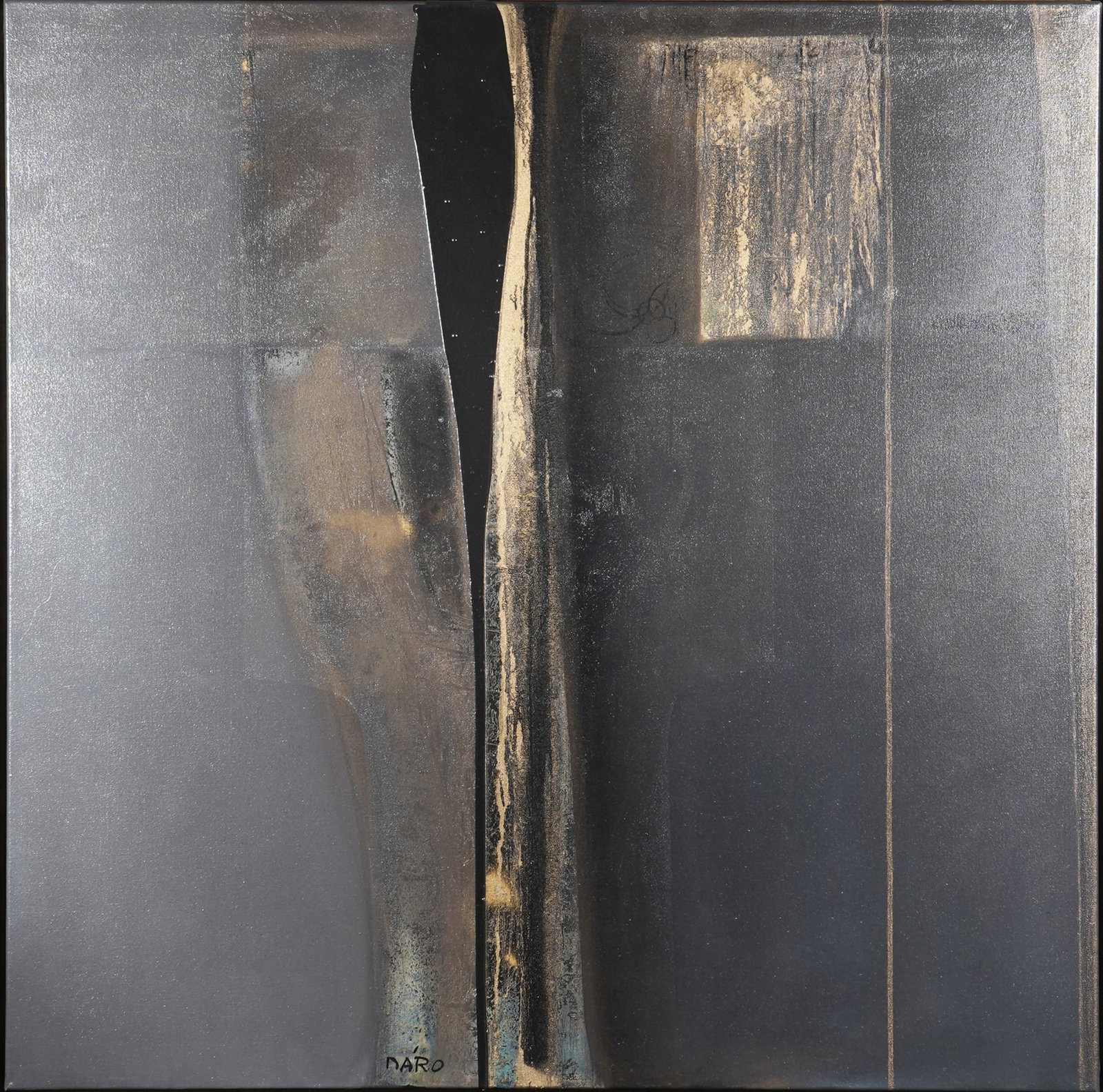 Antonio MARO (*1928) Abstract Composition in Black and Gold (1 of 6)