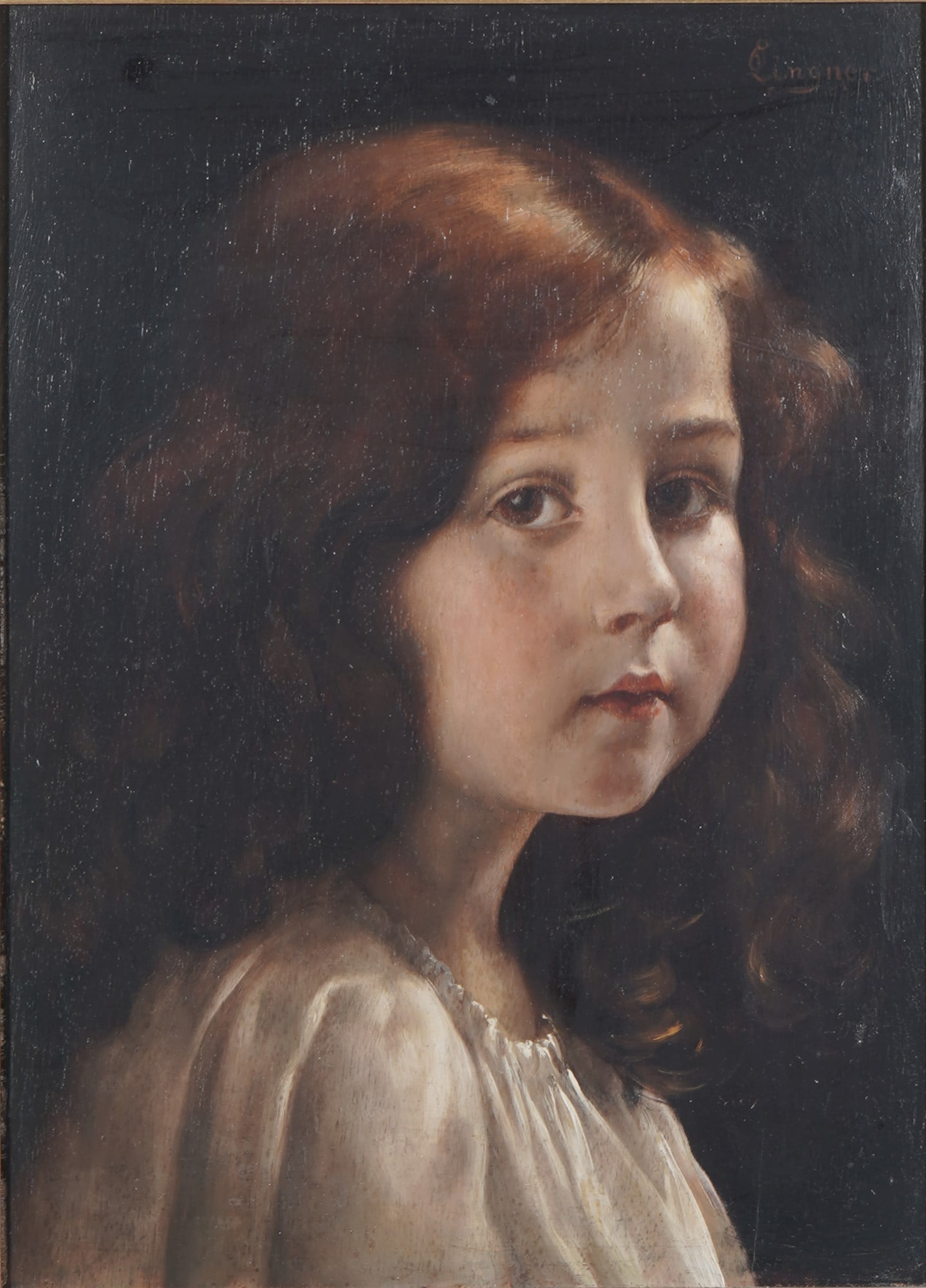 Otto LINGNER (1856-1917) Girl Portrait 1905, (1 of 4)