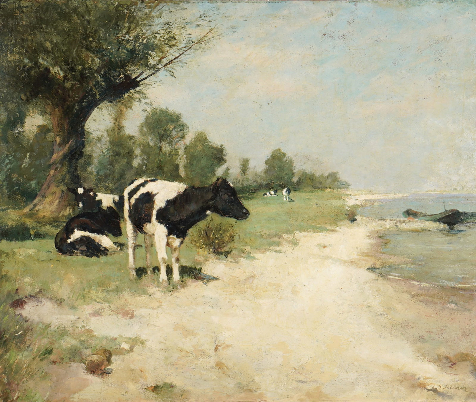 Gustav Melcher (1898-1969) Cows on the Lower Rhine, (1 of 6)