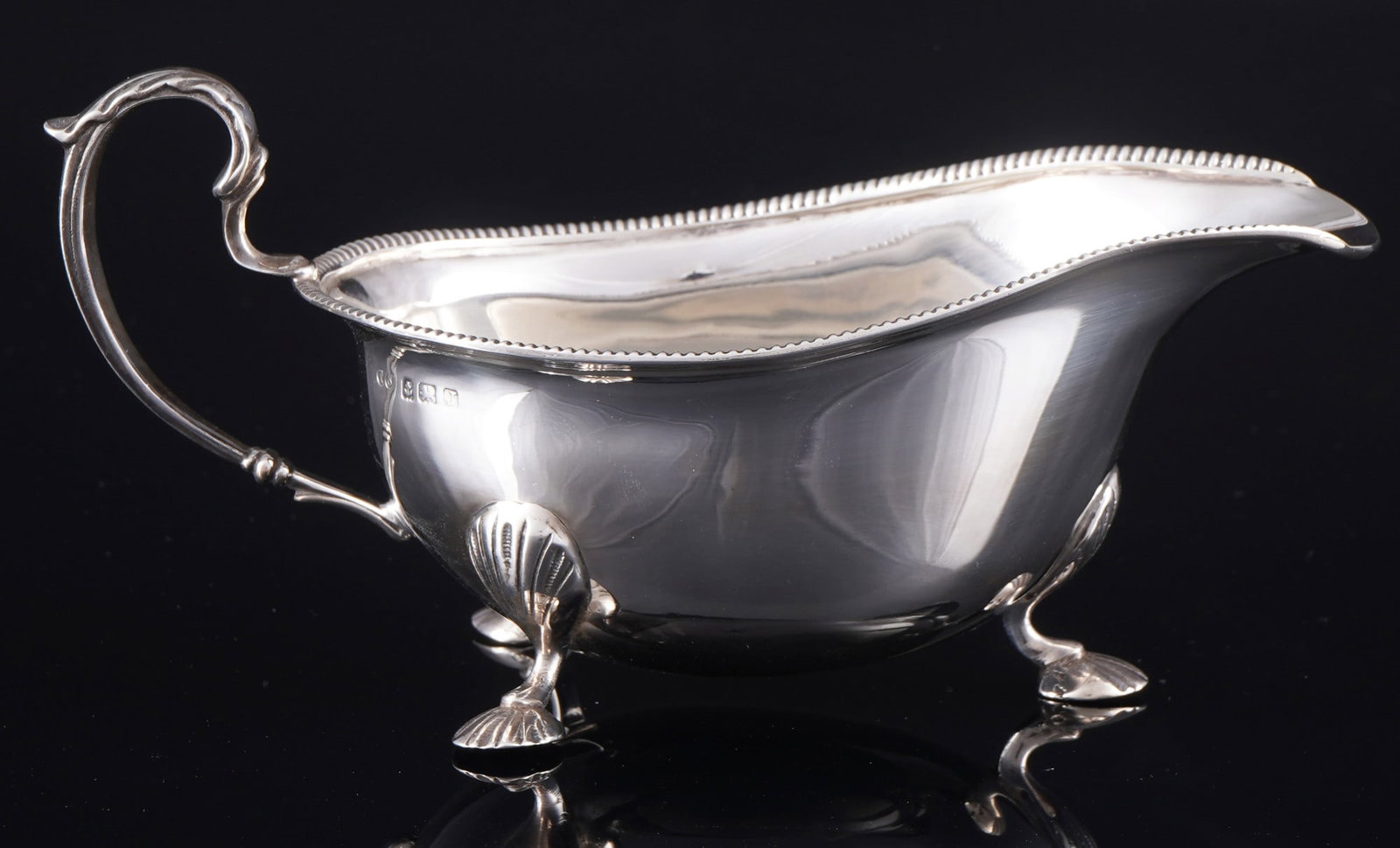 England Birmingham 925 sterling silver sauce boat from 1858, (1 of 5)