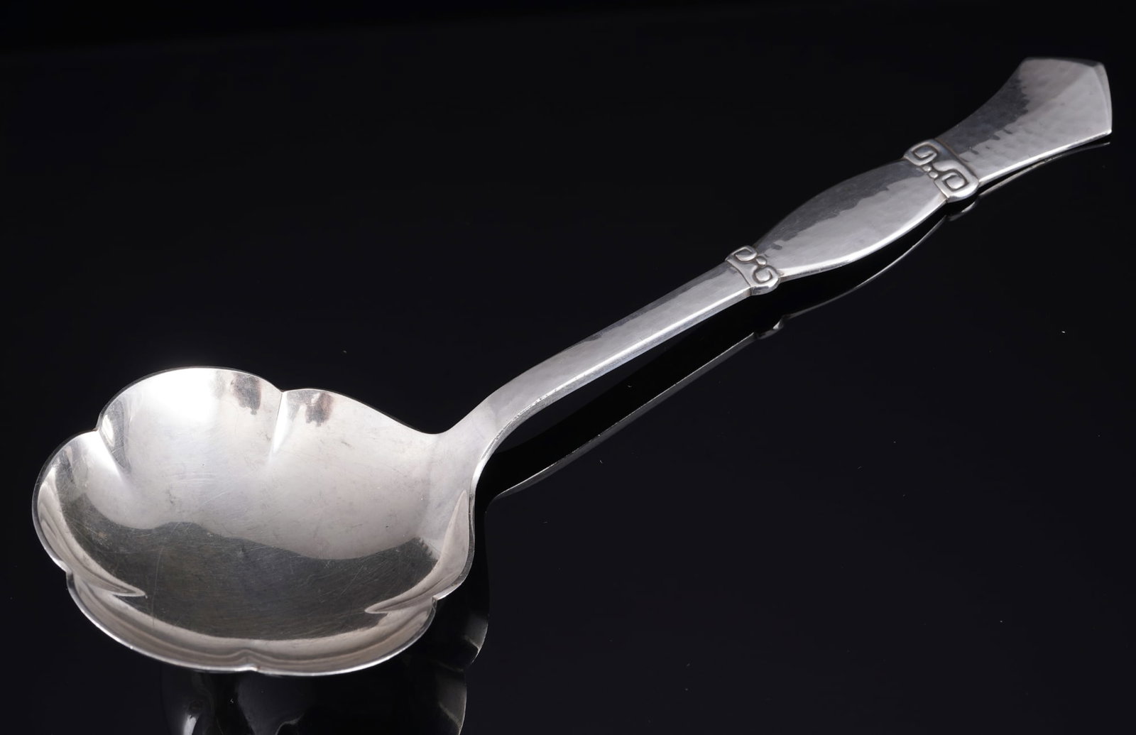 Denmark 830 silver large serving spoon from 1930 - Chr. F. HEISE, (1 of 5)