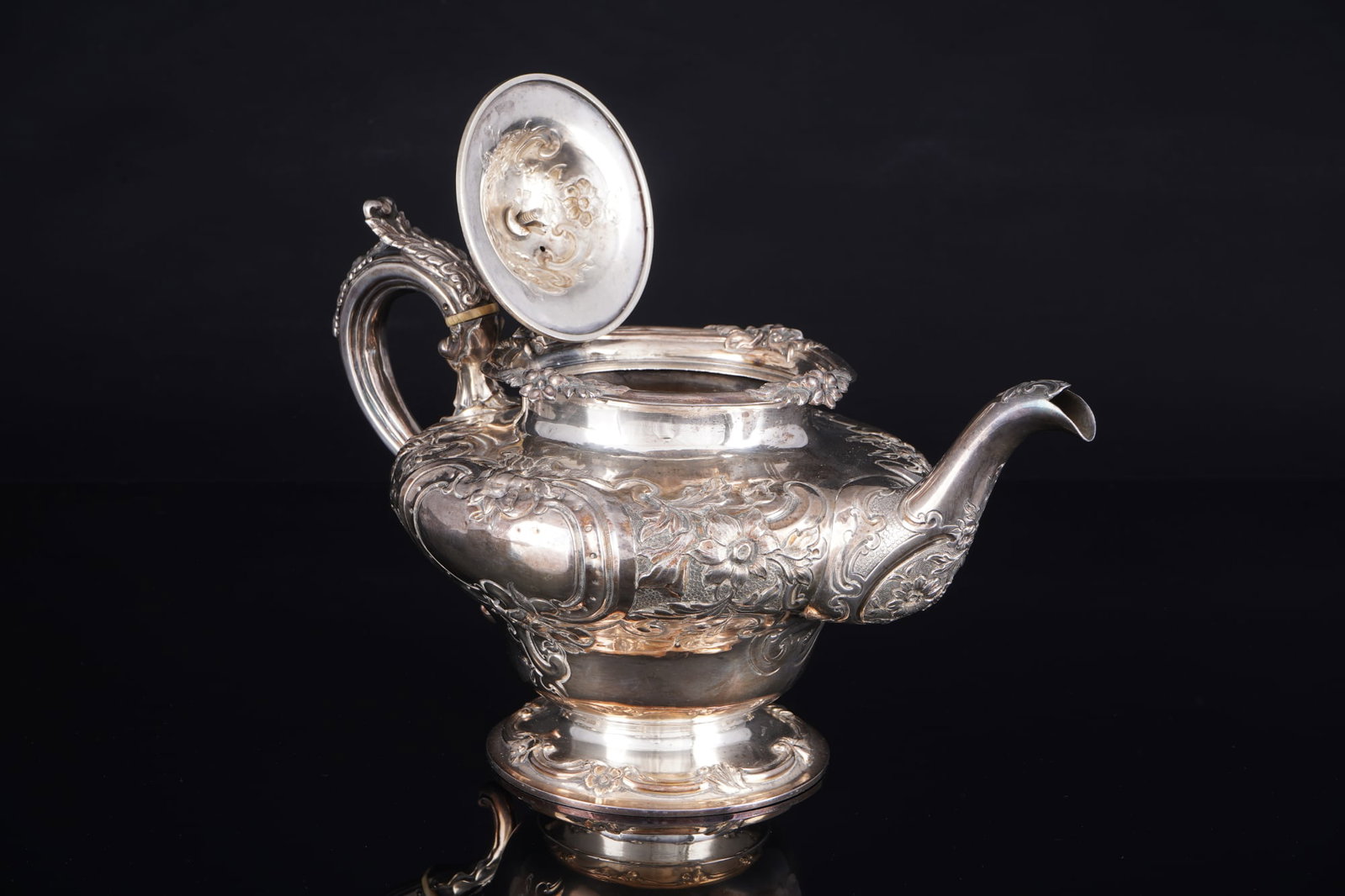 925 silver large teapot from 1848, Charles Reily & George Storer, - 3