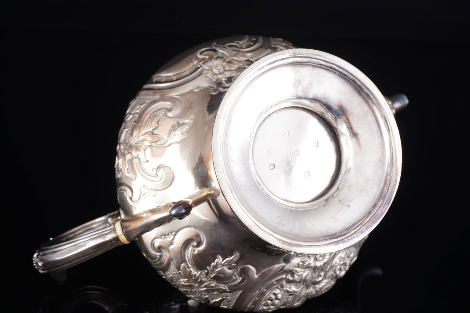 925 silver large teapot from 1848, Charles Reily & George Storer, - 5