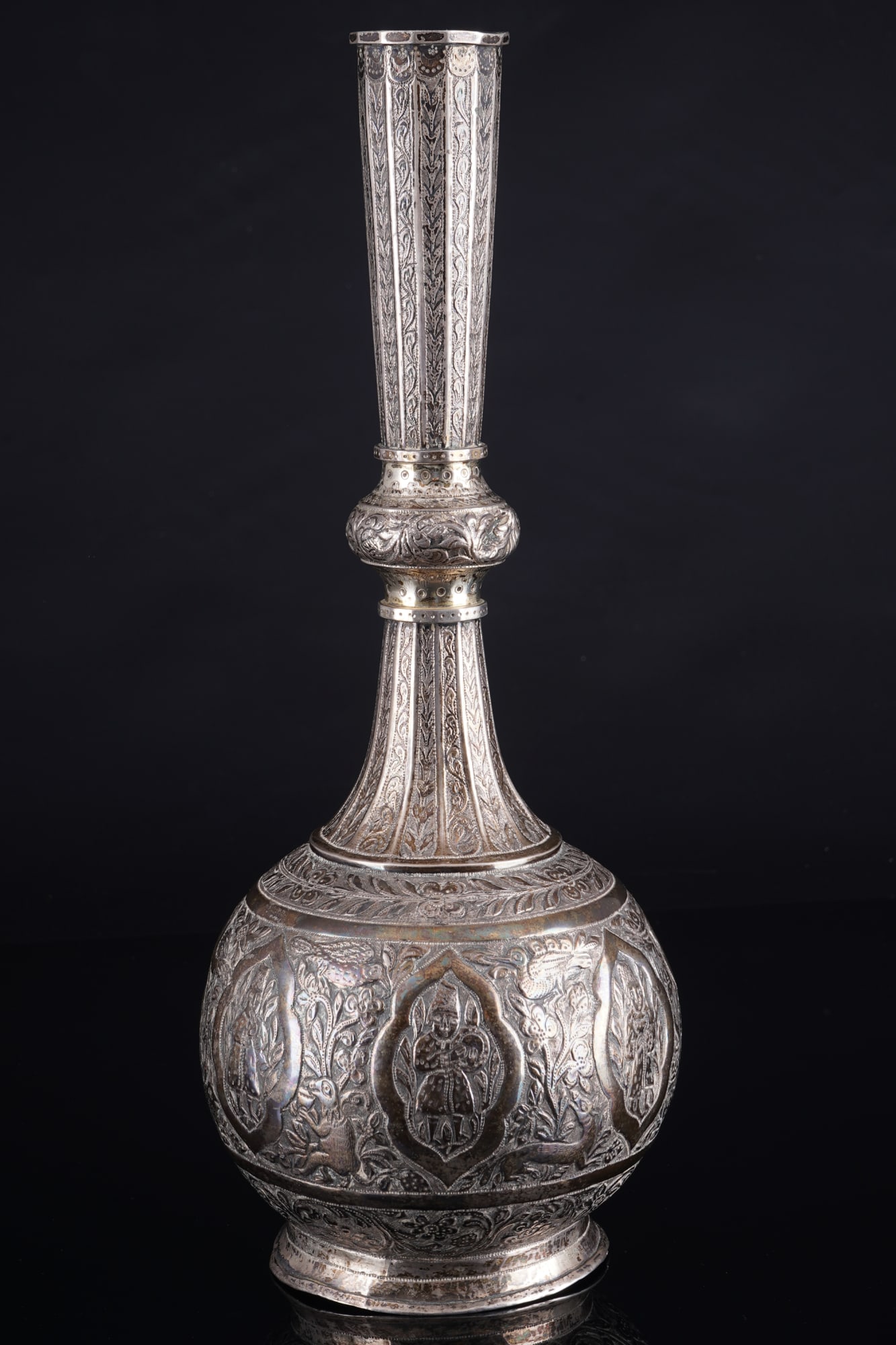 Russia 84 Zolotniki silver rose water - gulabdan, - 3