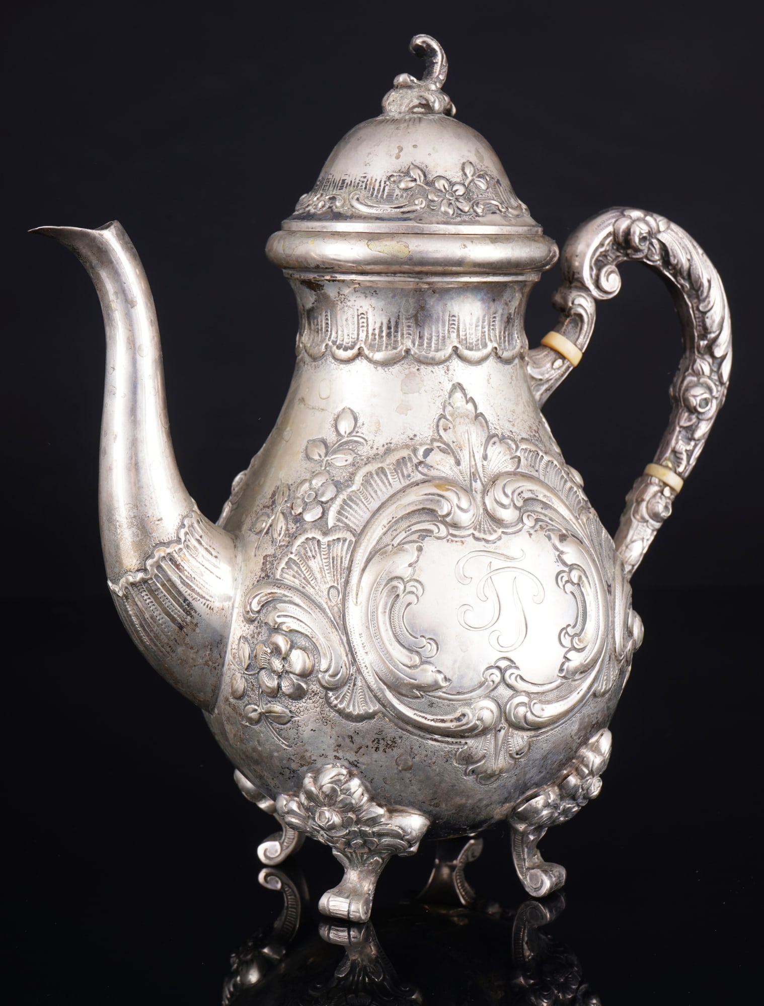 800 silver mocha coffee service, - 2