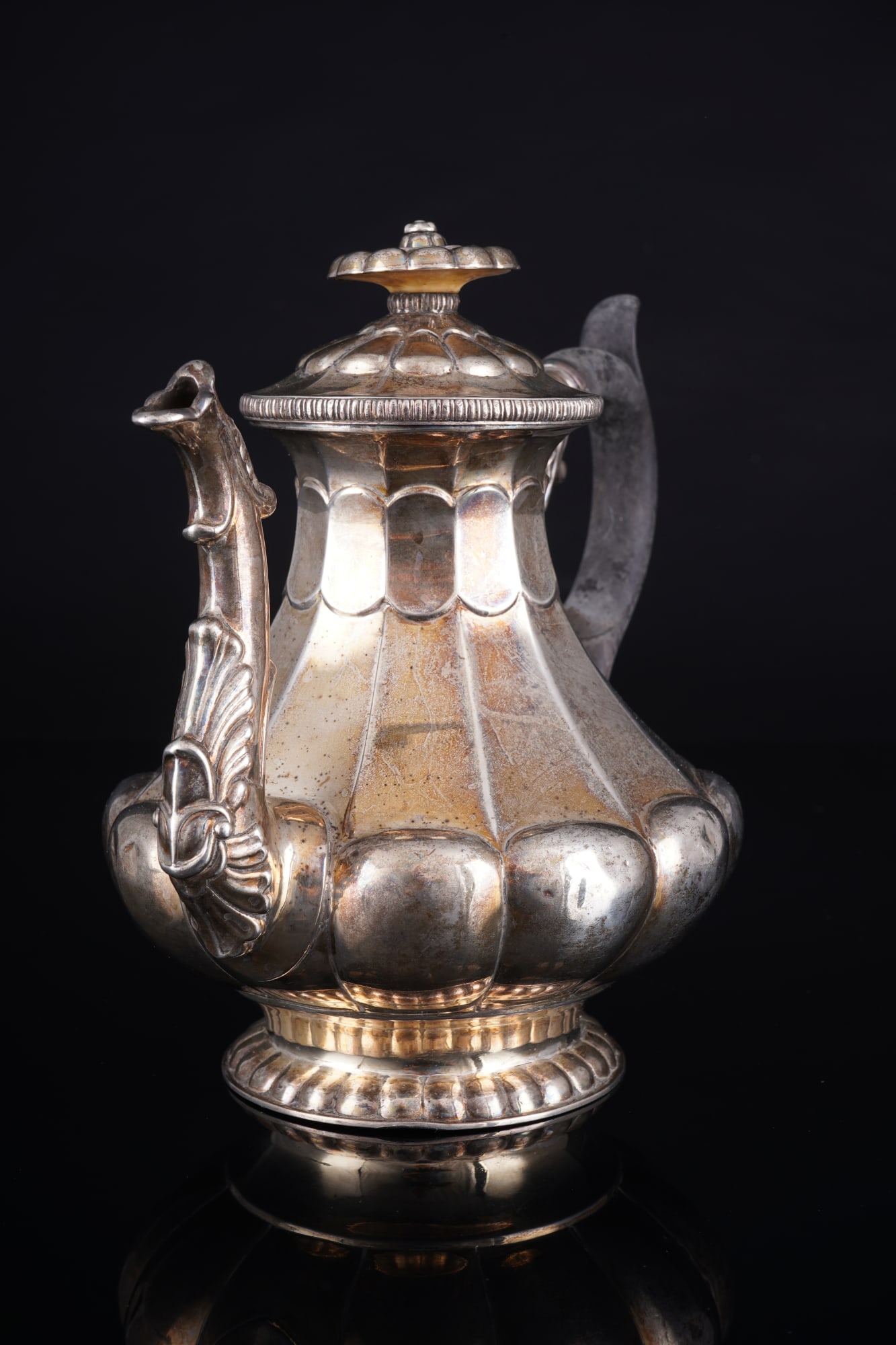 800 silver coffee pot, 19th century - 2