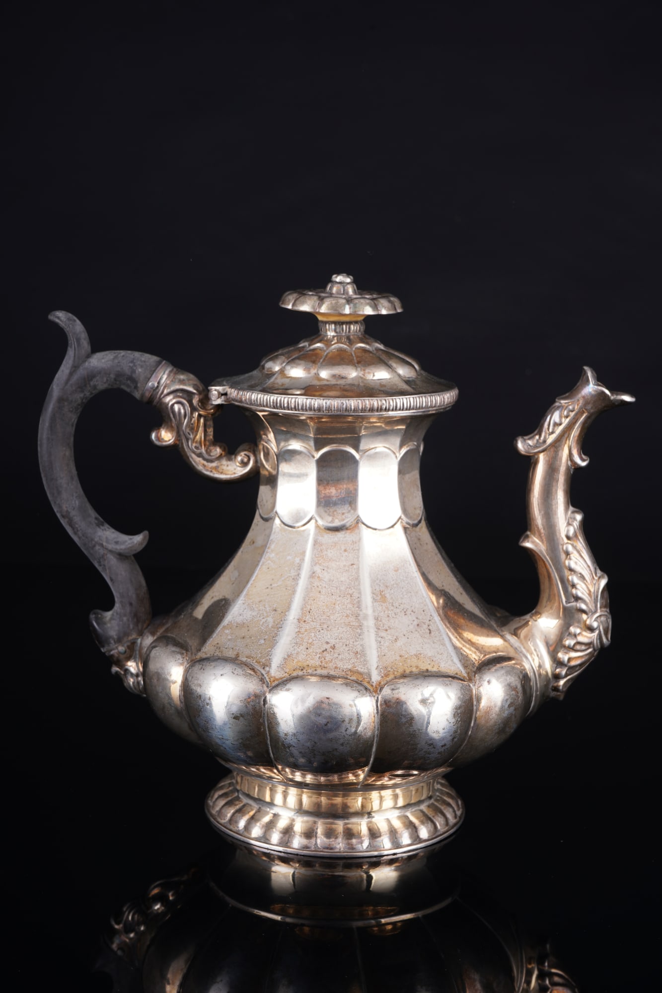 800 silver coffee pot, 19th century - 3
