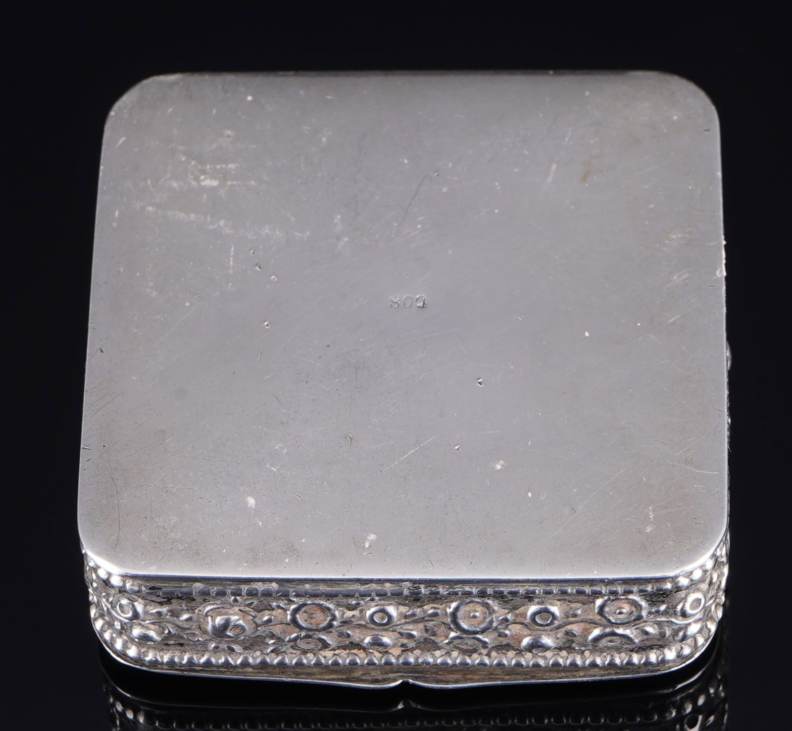 800 - 925 sterling silver pill and powder box, - 4