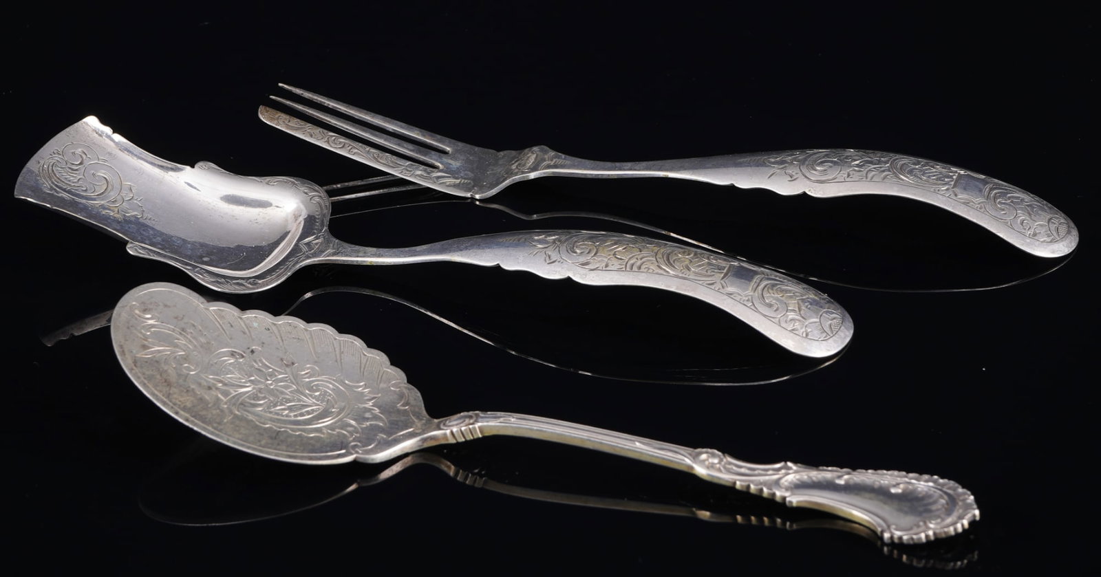 800-833 silver, 8-piece cutlery set - including pieces by J.M. van Kempen & Zoon, Adam Manns & Sohn, - 3