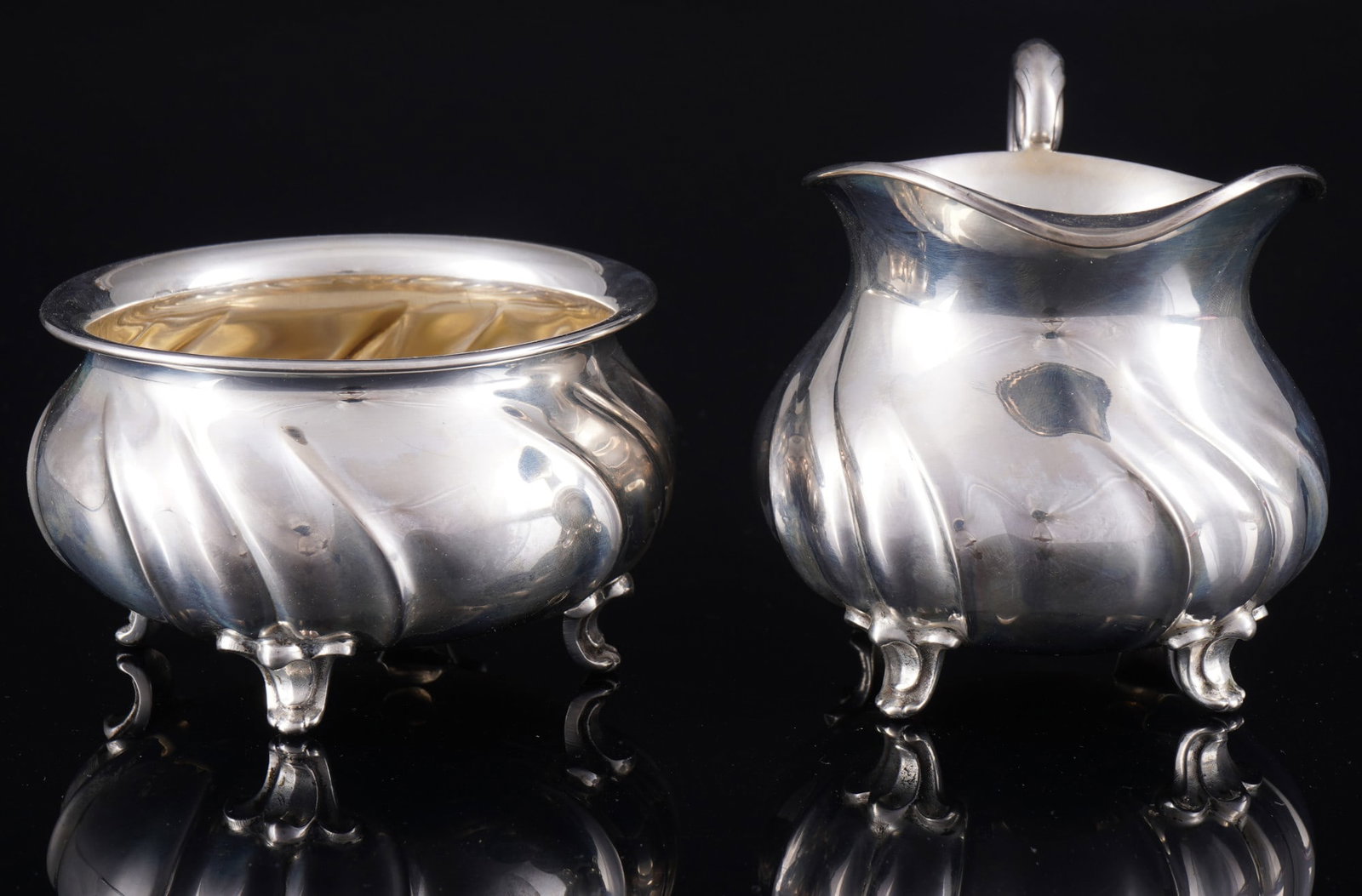 Wilkens 830 milk & sugar set baroque style, - 3