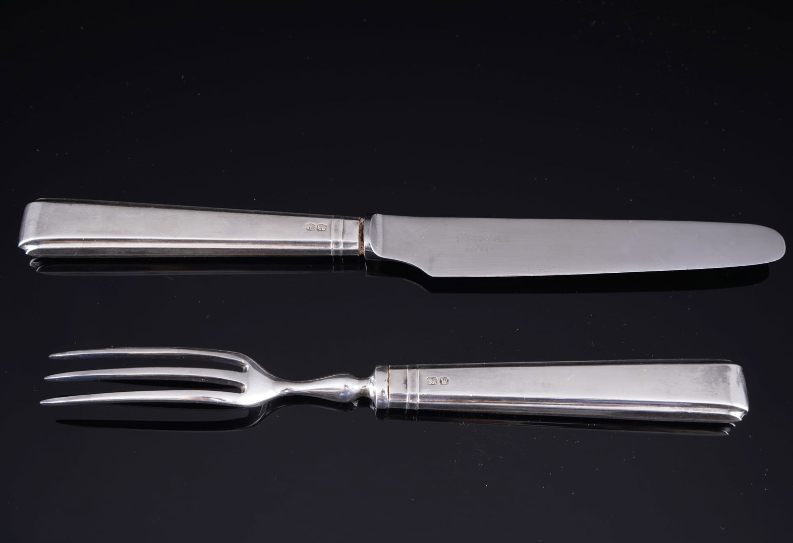 England, 925 silver fruit and dessert cutlery for 6 people, Robert Pringle & Sons - 3