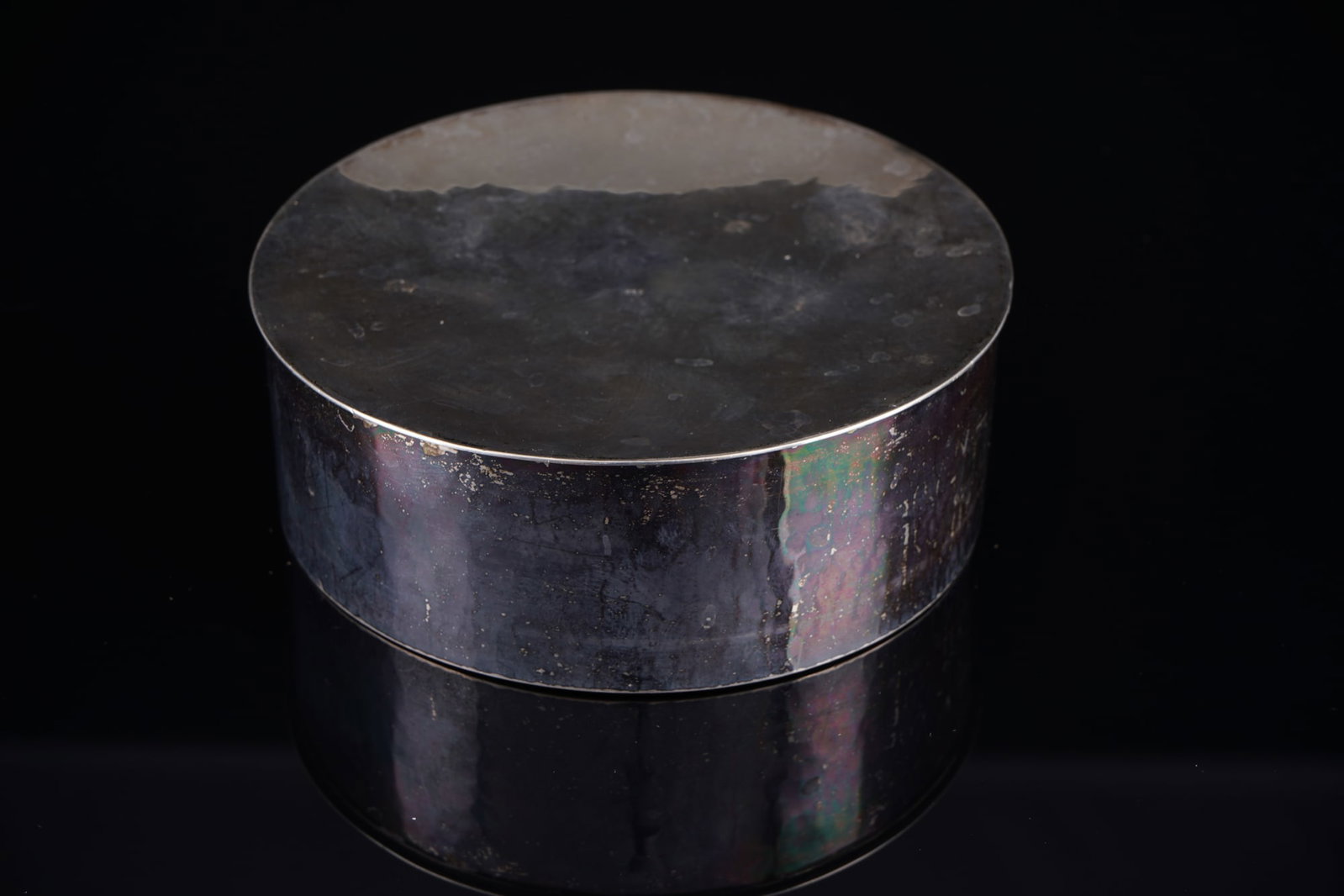 835 silver lidded box with smoky quartz, - 3