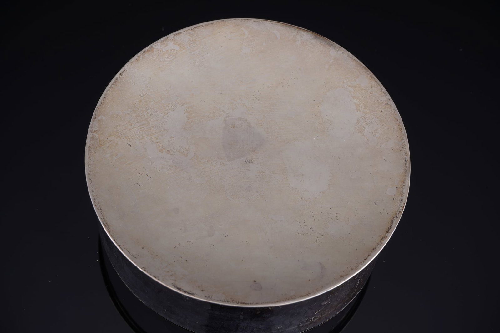 835 silver lidded box with smoky quartz, - 5