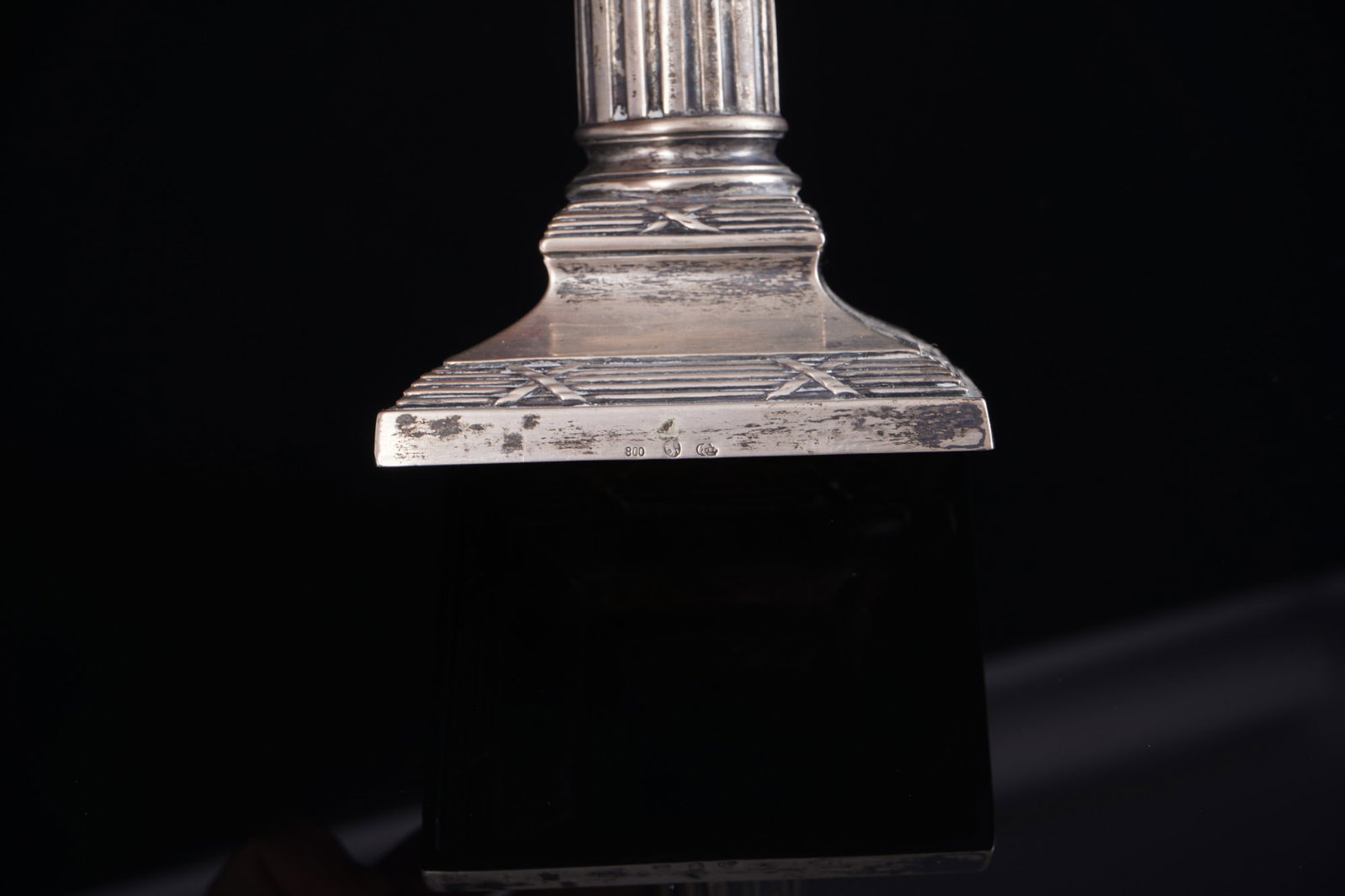 800 silver candlesticks as a corinthian column, - 7