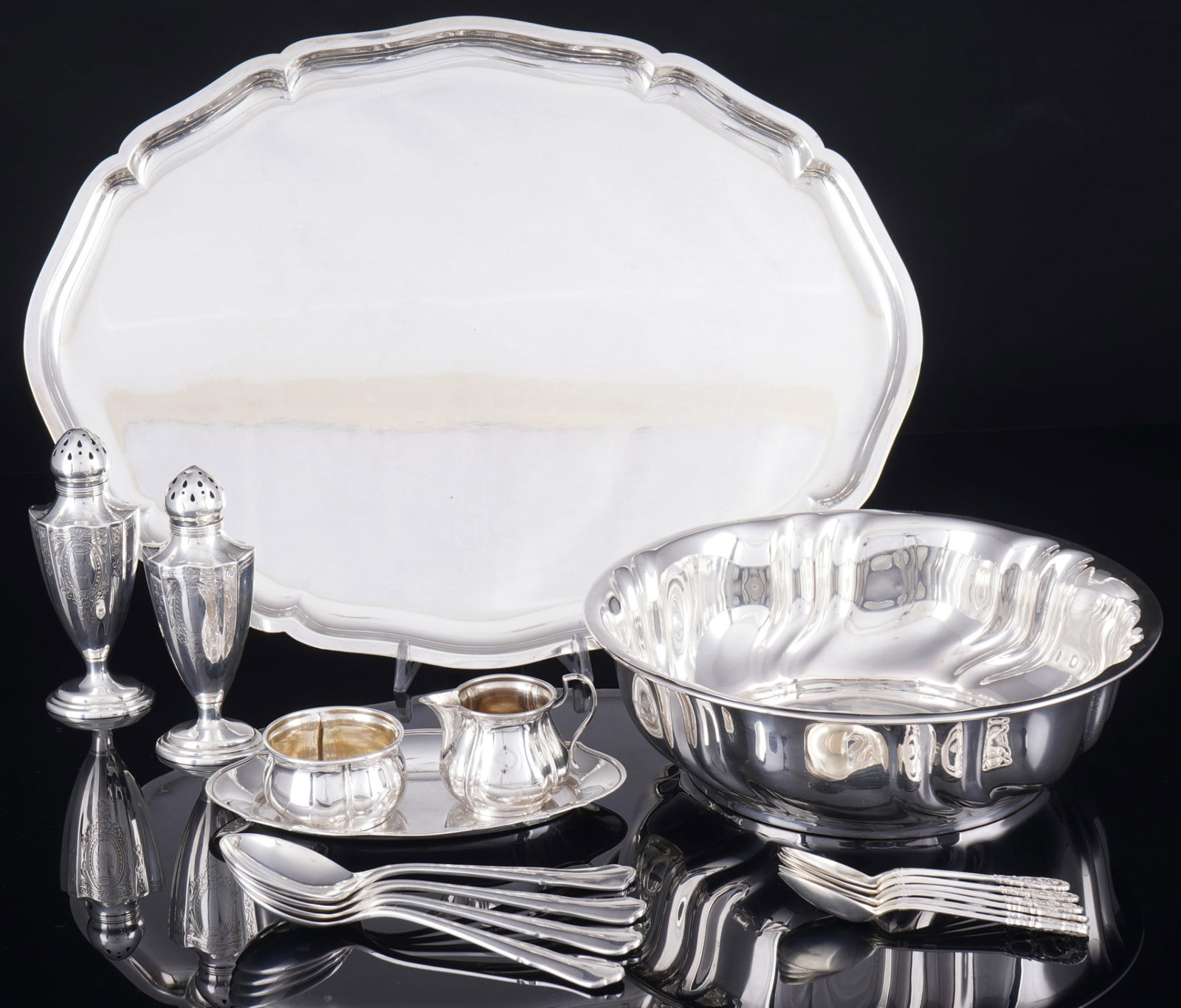 800/925 sterling silver 17-piece lot - including Robbe & Berking, Bruckmann, (1 of 8)
