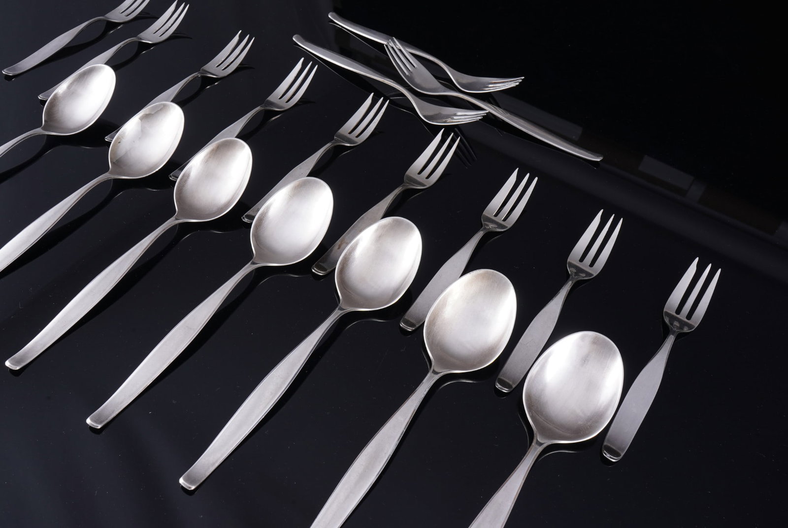 800 Silver 19-piece cutlery lot - Bruckmann & Wilkens, - 3