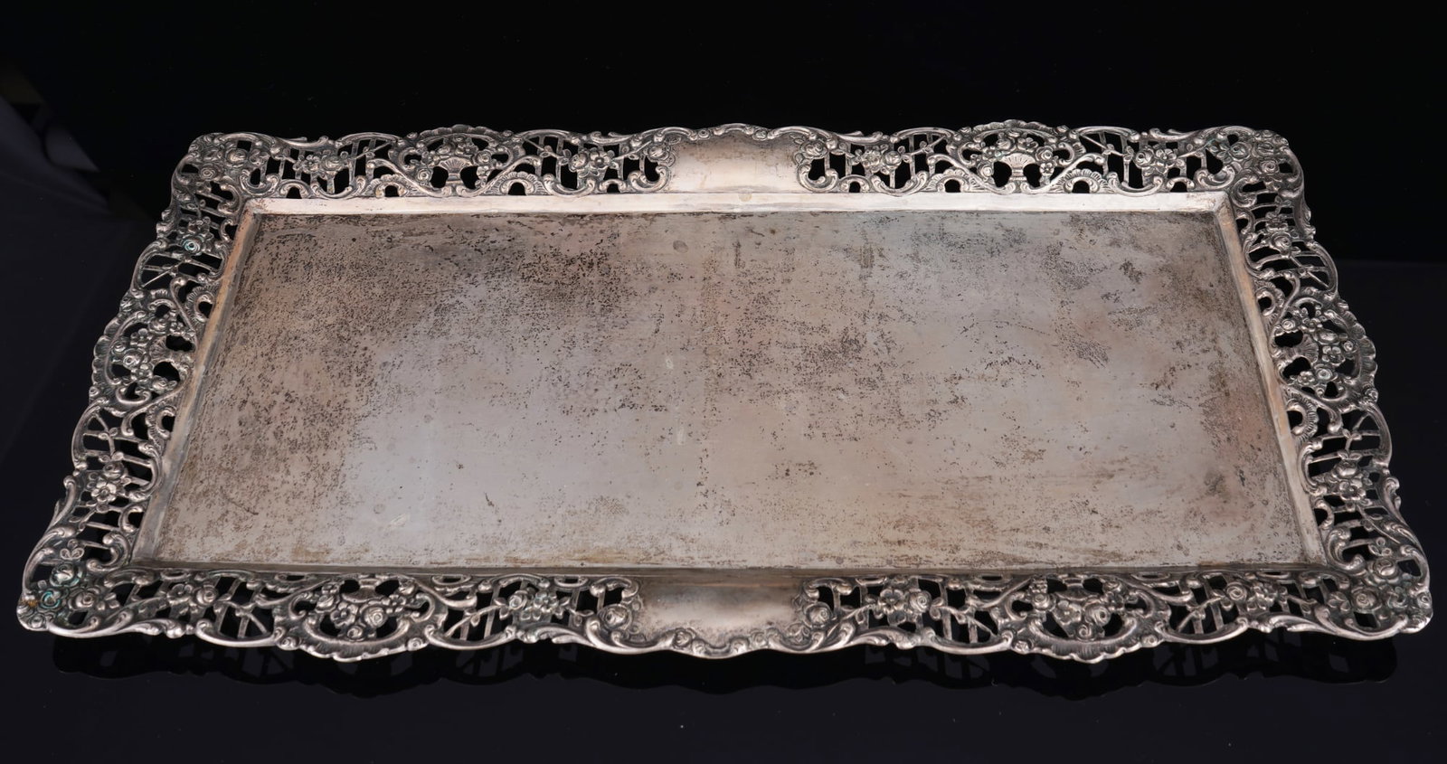 800 silver tray Tazza, Adam Manns & Son, (1 of 4)