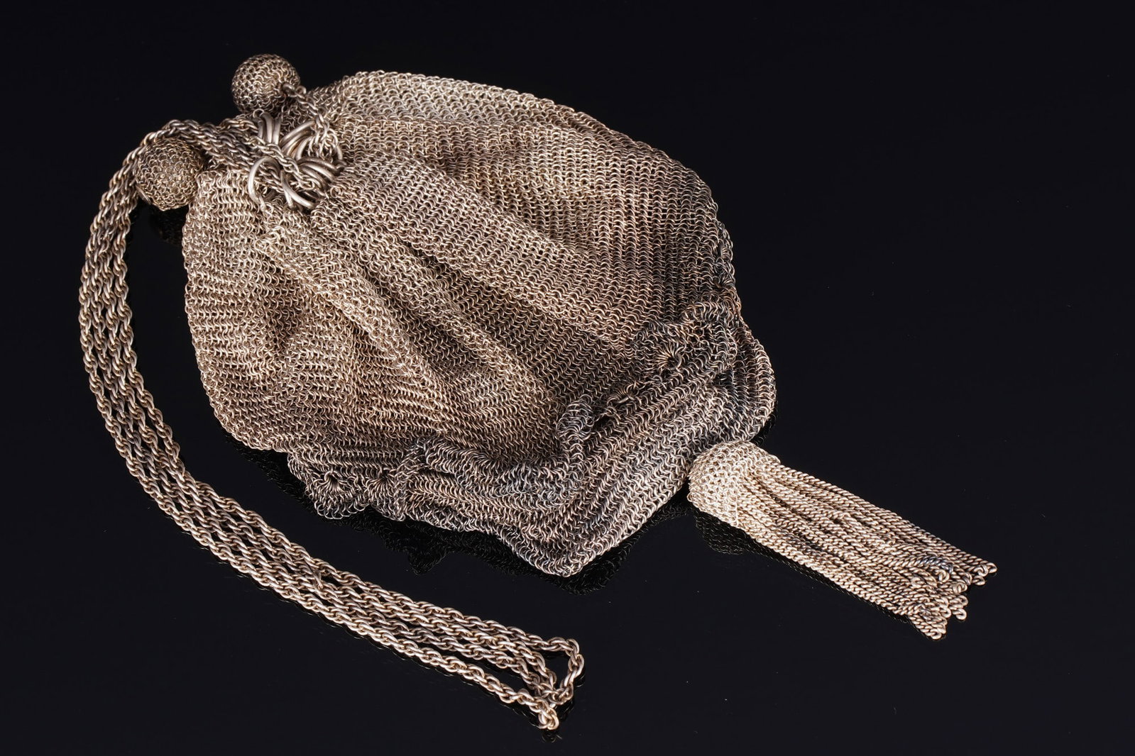 Silver Misericordia coin purse in Biedermeier style, - 2