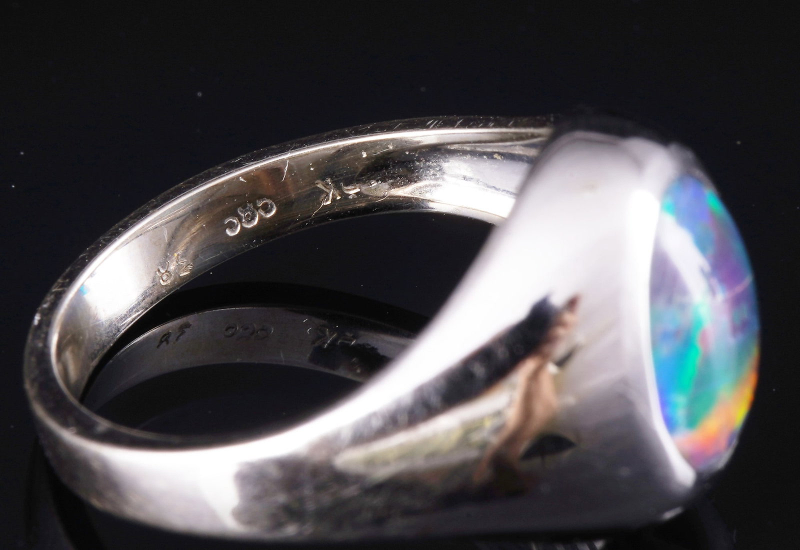 585 Gold Ring mit Opal, - 8