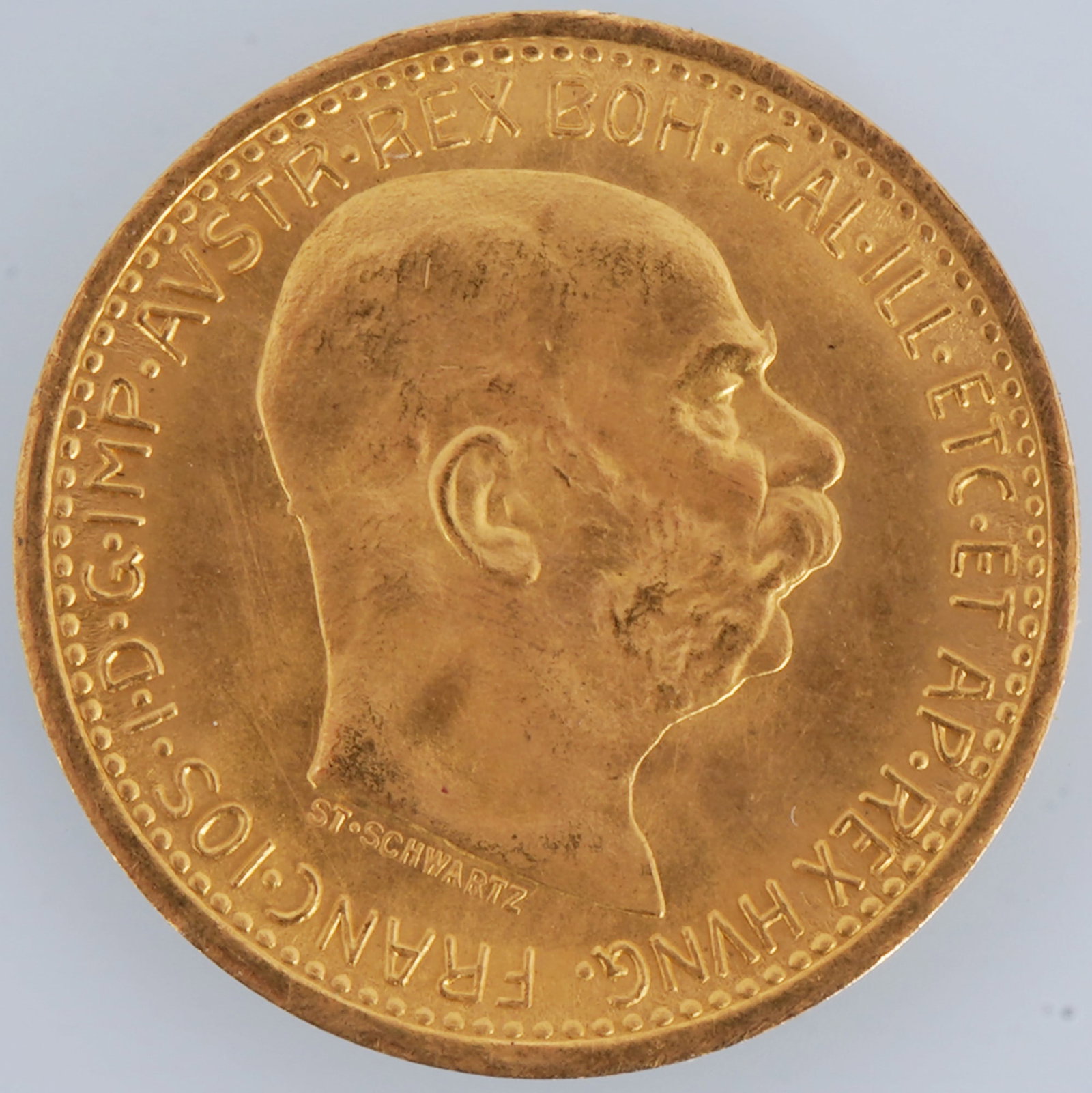 Gold coin 10 crowns 1912 - Austria with Franz Joseph I, (1 of 2)