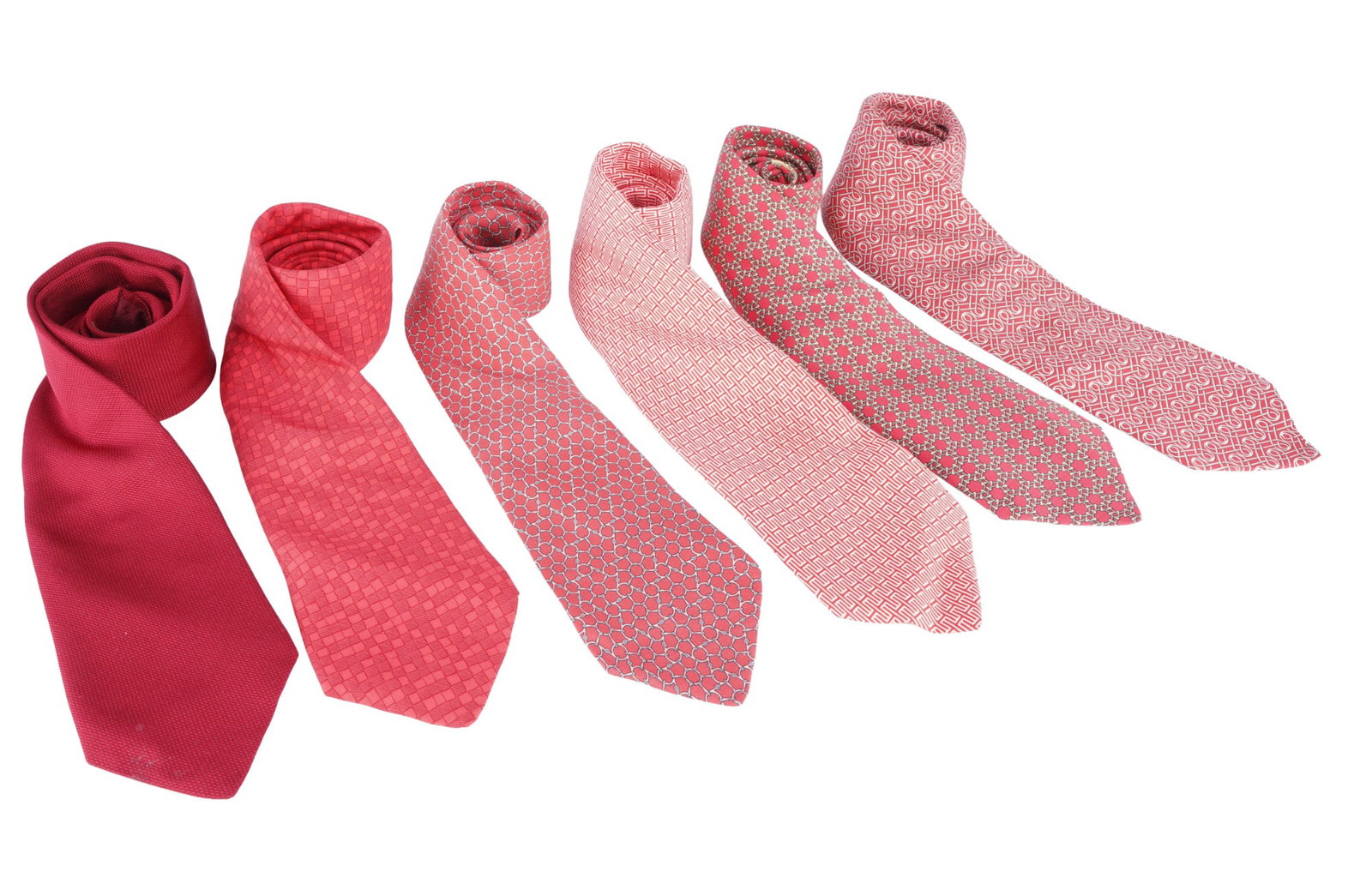 Hermes 6 assorted ties, (1 of 8)