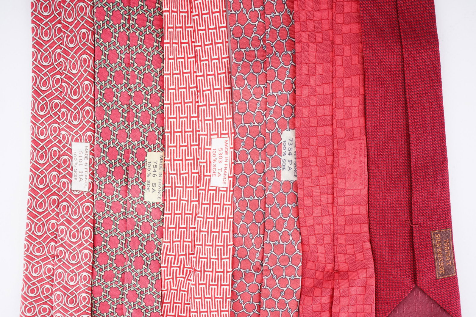 Hermes 6 assorted ties, - 4