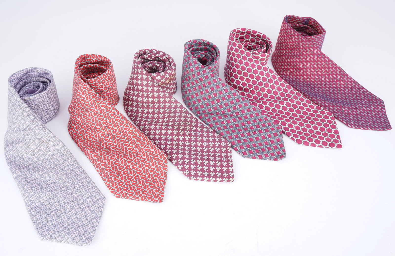 Hermes 6 assorted ties, (1 of 8)