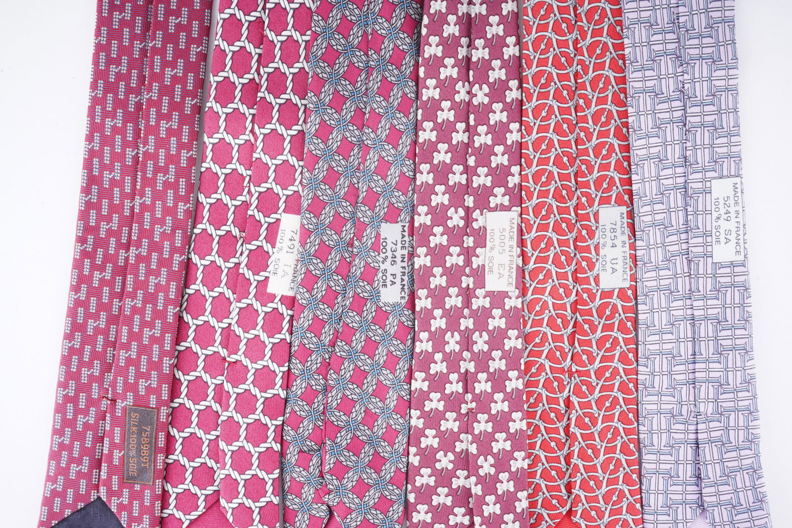Hermes 6 assorted ties, - 4