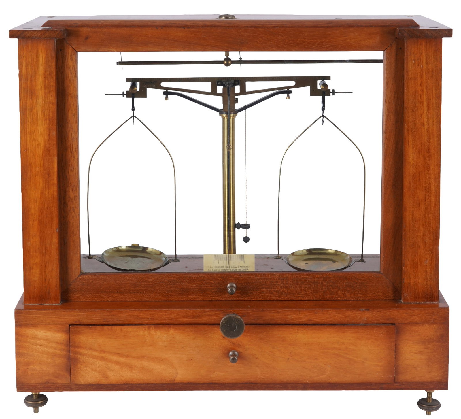 H.L. Becker Fils & Cie Bruxelles Apothecary scales around 1900-1920, (1 of 9)