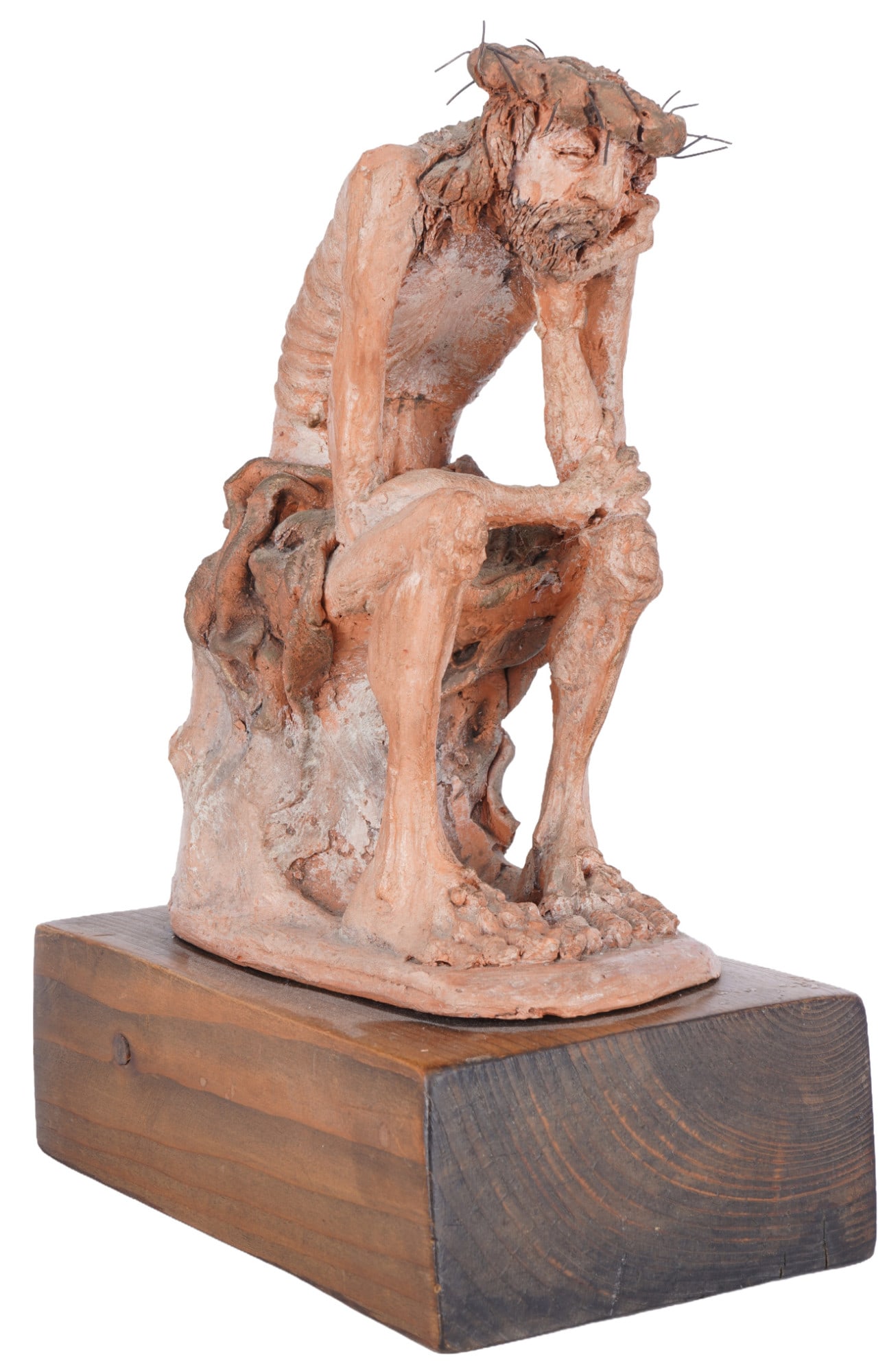 Monogrammed, terracotta Christ at Rest, (1 of 6)