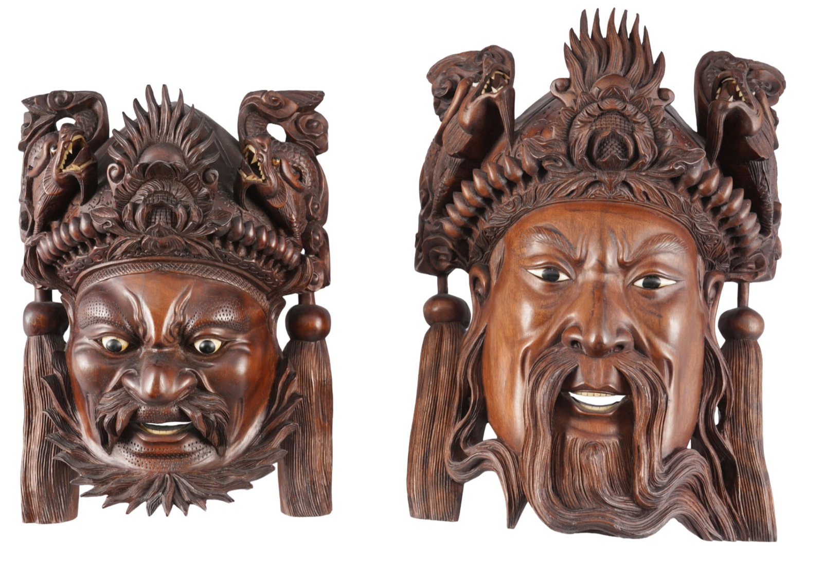 Two theatre masks, China, 20th century. (1 of 5)
