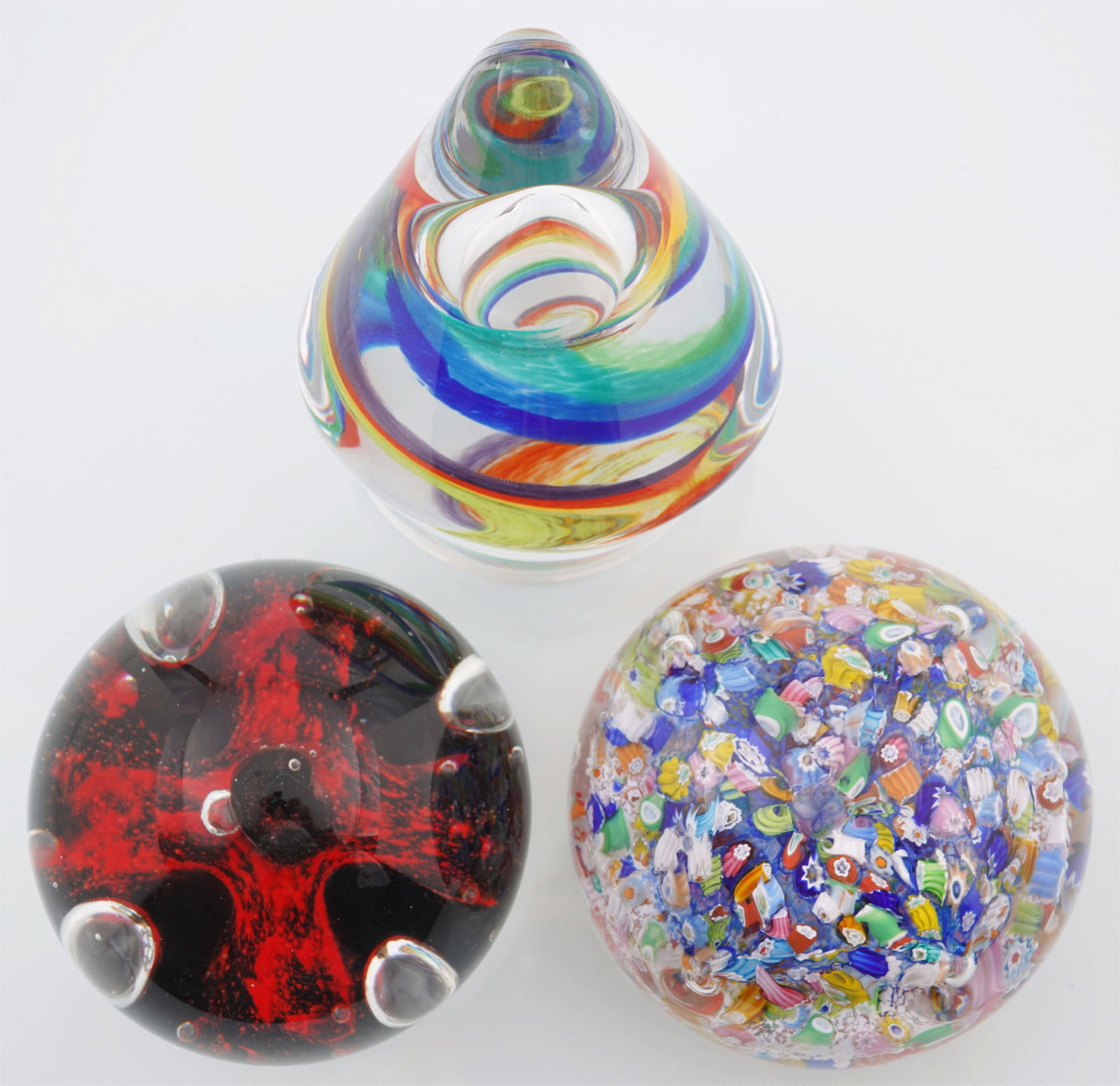 Caithness - 3 Briefbeschwerer Millefiori Paperweights, (1 of 9)