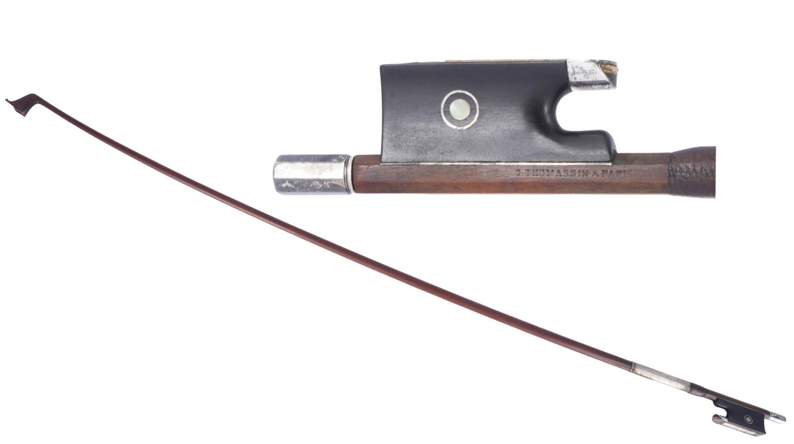 Claude Auguste THOMASSIN (1865 1942) Paris master violin bow 4/4, (1 of 8)