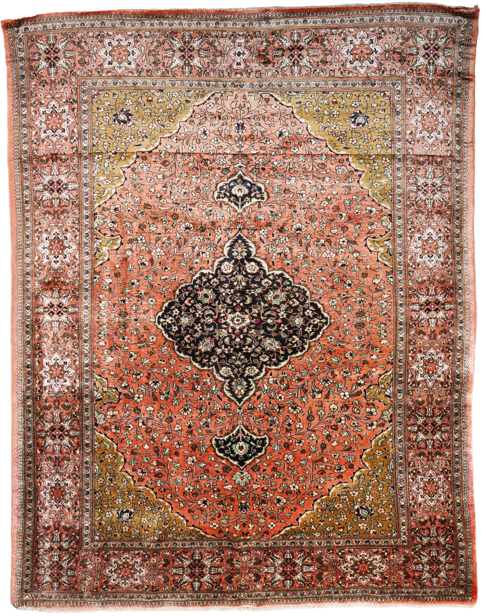 Ghom silk carpet 200 x130 cm, (1 of 6)