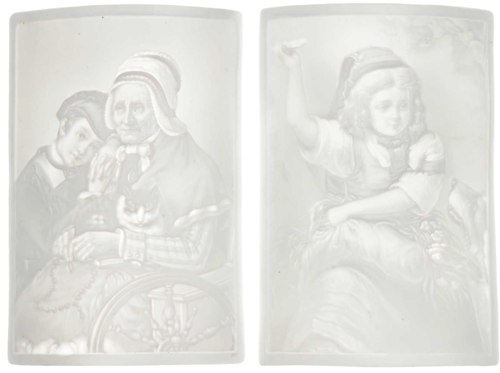 J. T. Schierholz & Sohn 2 curved lithophanes - lampshades, (1 of 6)