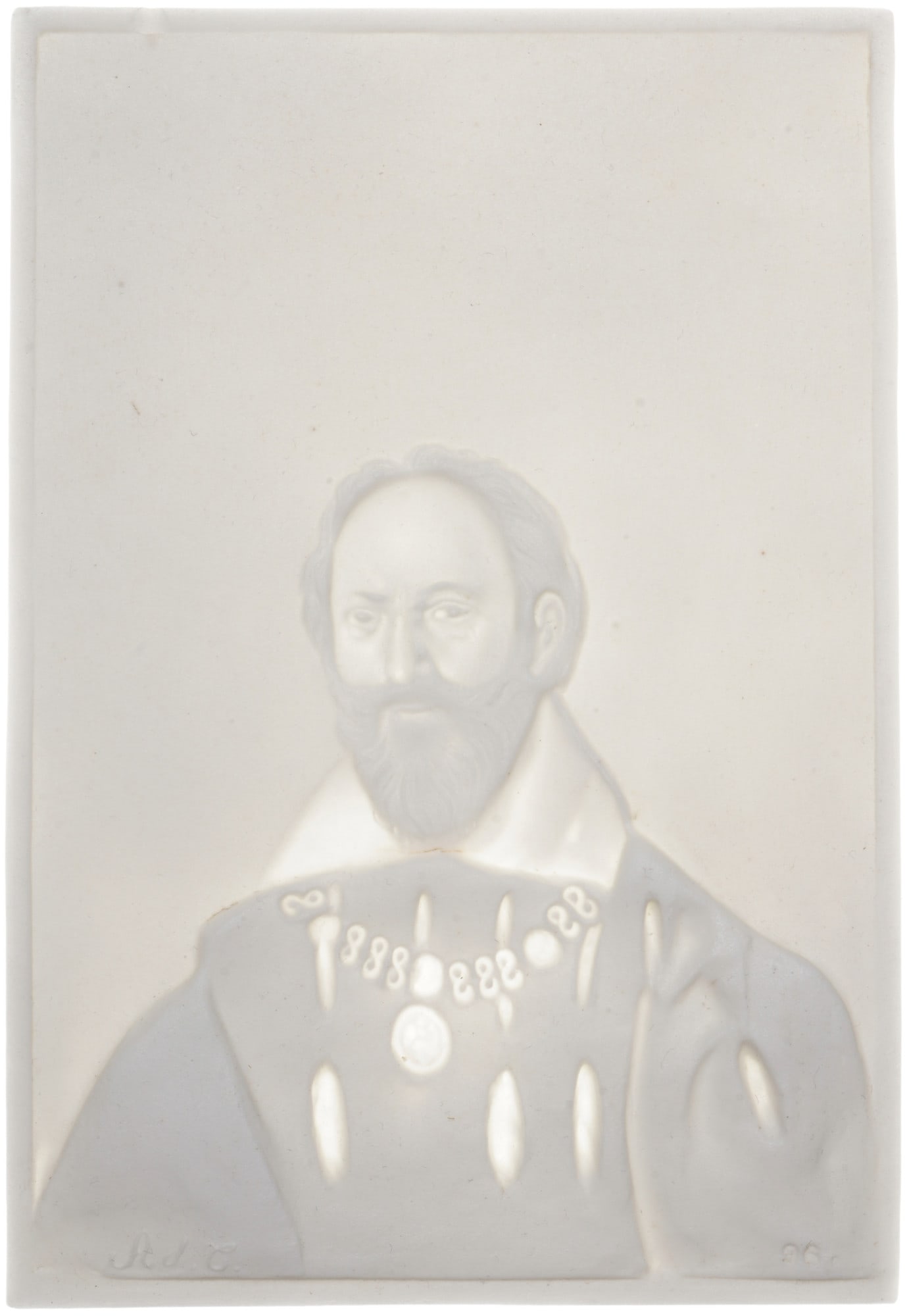 Alexis du Tremblay Lithophanie - Grave portrait of the Duke of Sully Maximilien de Bethune, (1 of 6)
