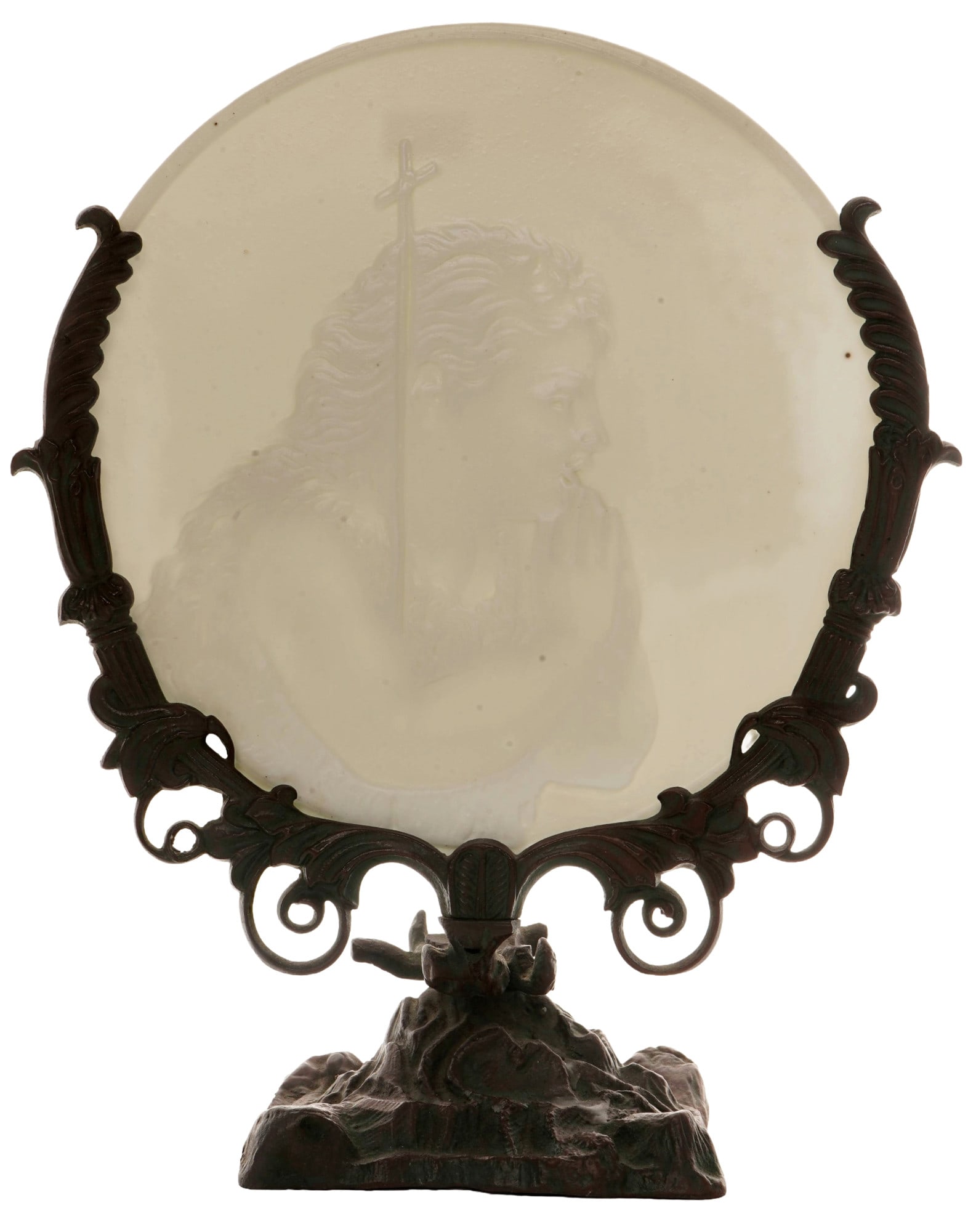 KPM Berlin lithophany lampshade c. 1850 - John the Boy, (1 of 10)