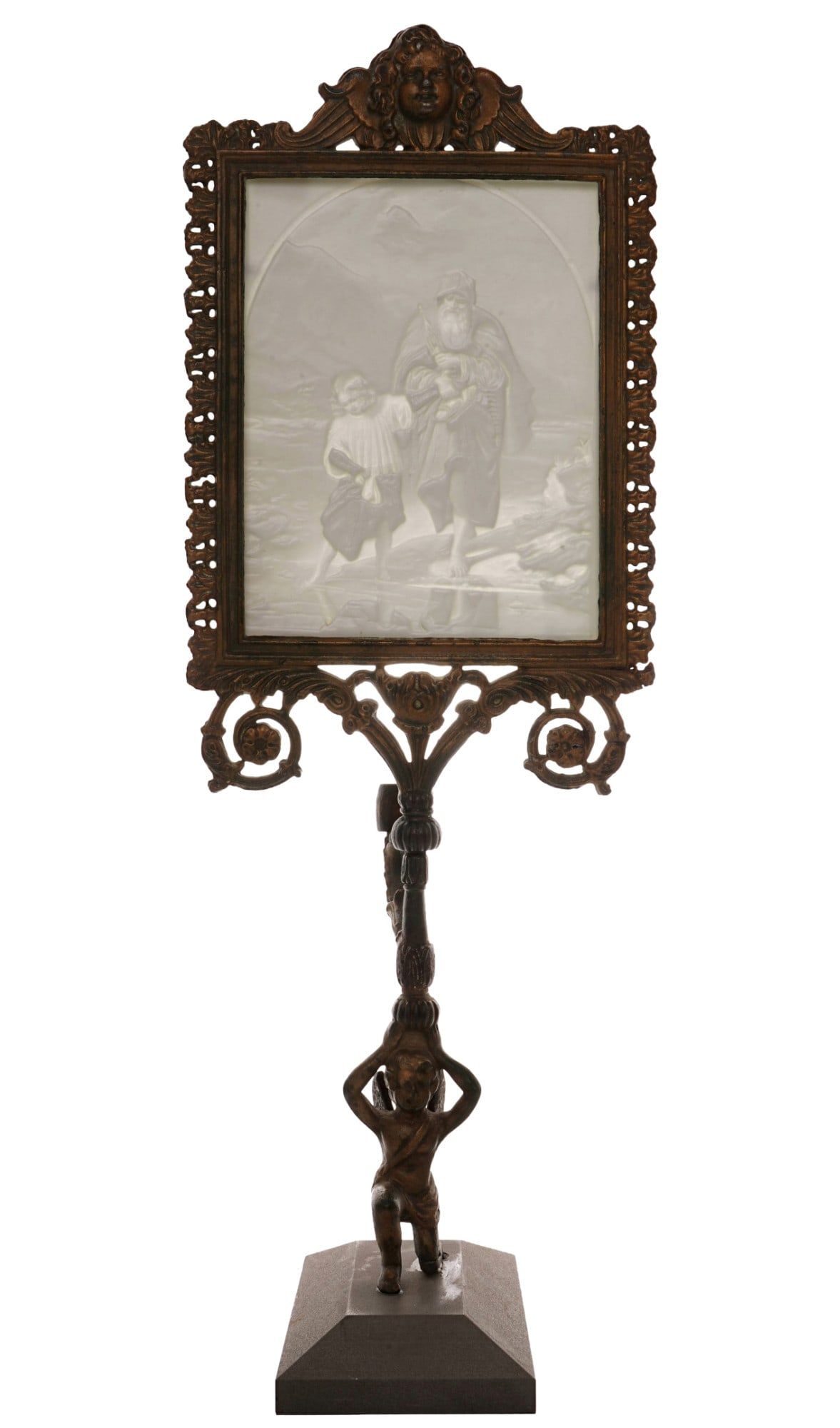 KPM Berlin lithophany Light Screen - The Sacristan after Eduard DAEGE, (1 of 8)