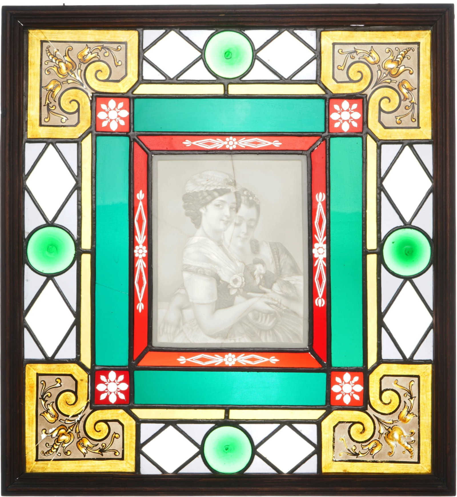 Schierholz Plaue Lithophany in a stained glass window, 19th century (1 of 6)
