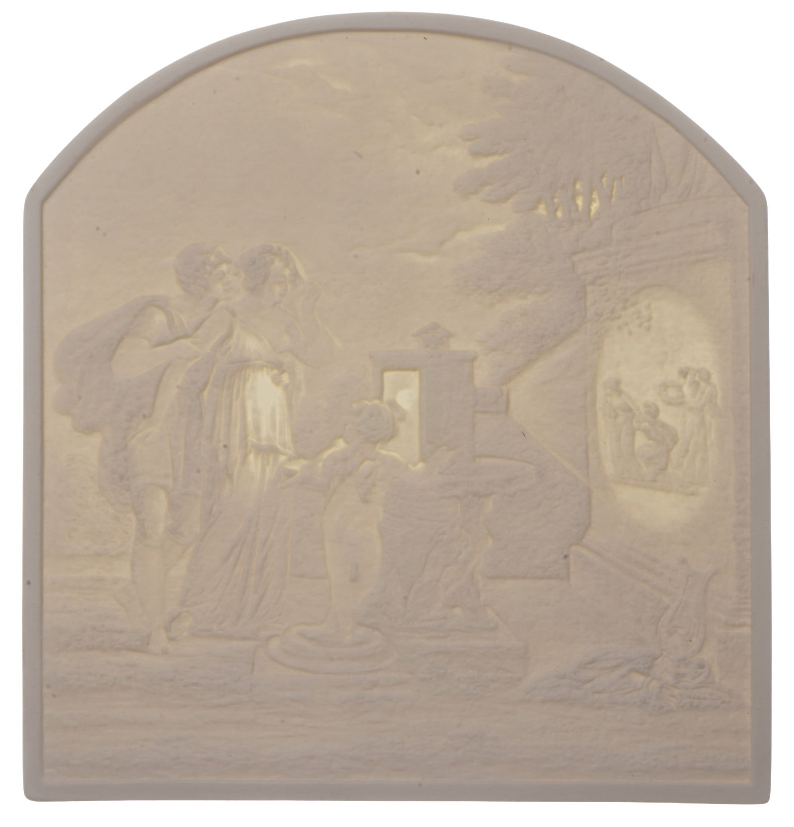 ZB Atelier Vienna lithophany - Lanterne Magique d'Amour - after Jean Frederic SCHALL and (1 of 4)
