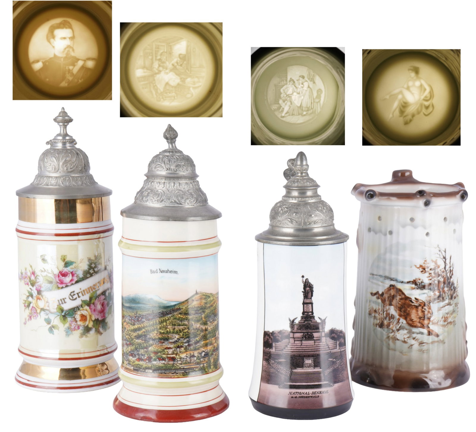 4 Lithophane beer mugs, (1 of 10)