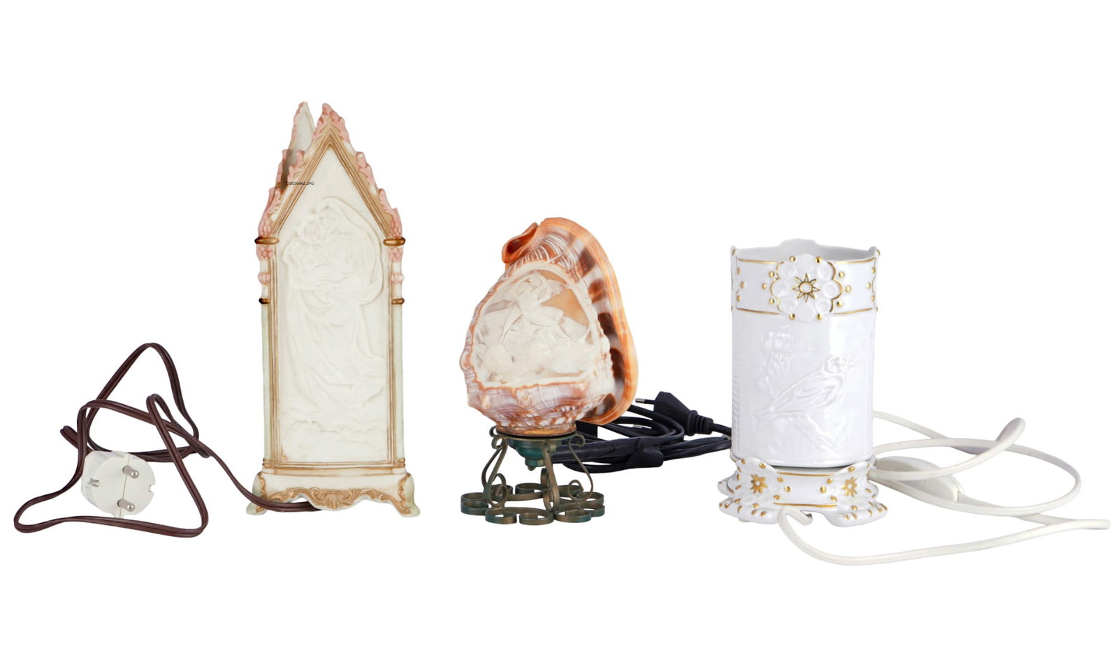 Collection of 3 lithophane lamps, (1 of 11)