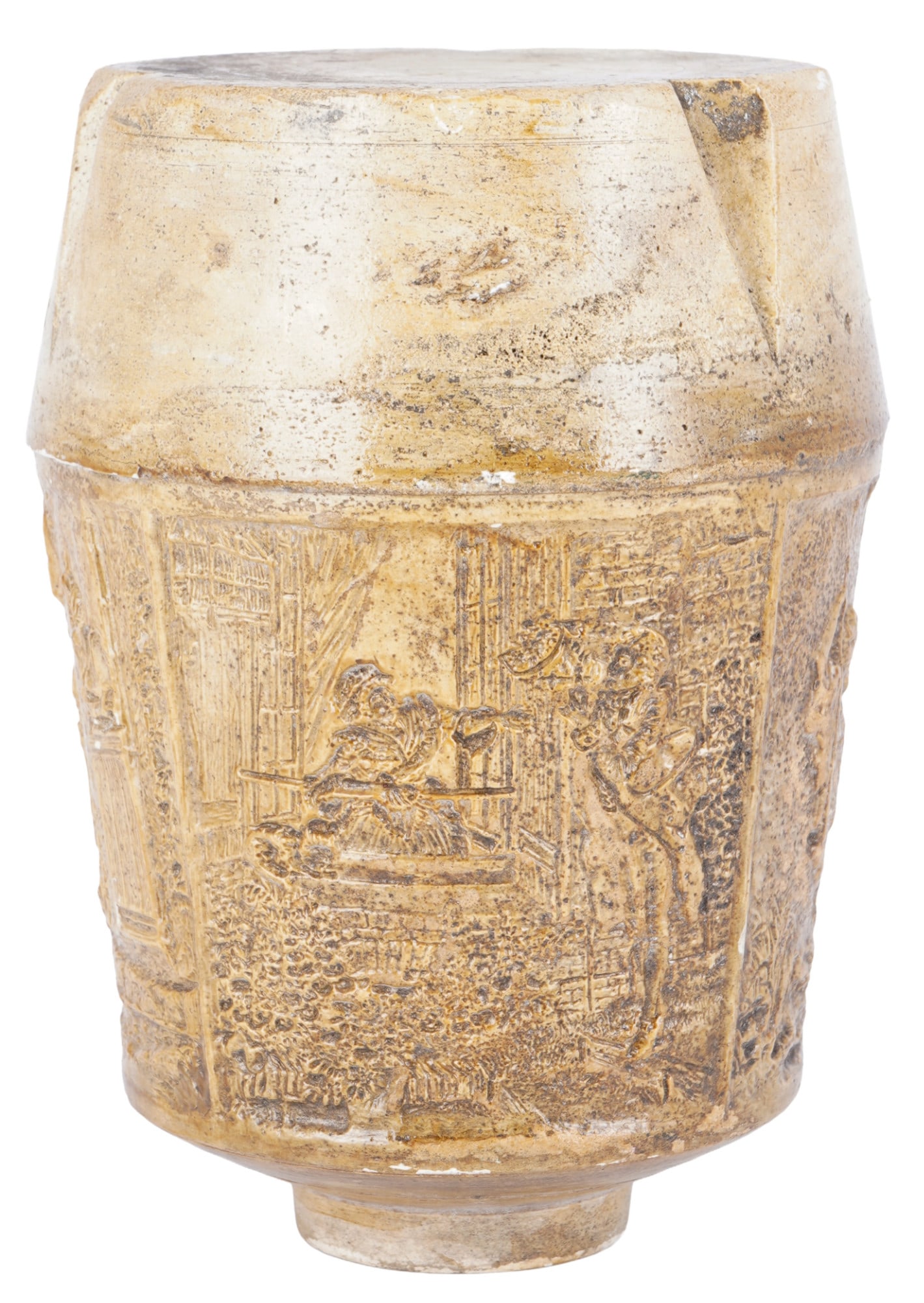 Historical printing cylinder for lithophane with figurative scenes, 19th century. (1 of 7)