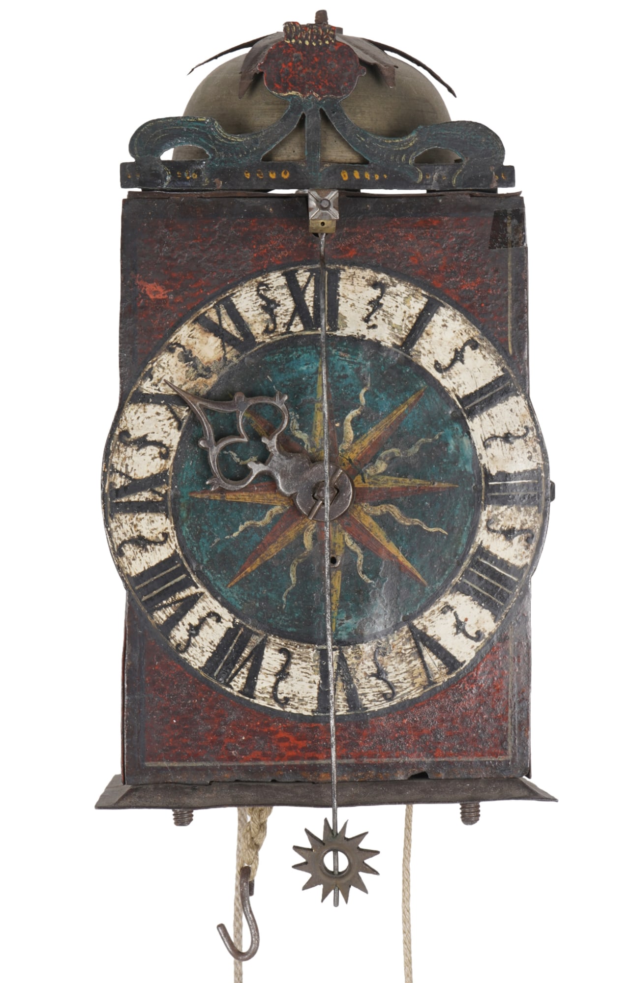 Iron clock with front pendulum, 17th century (1 of 9)