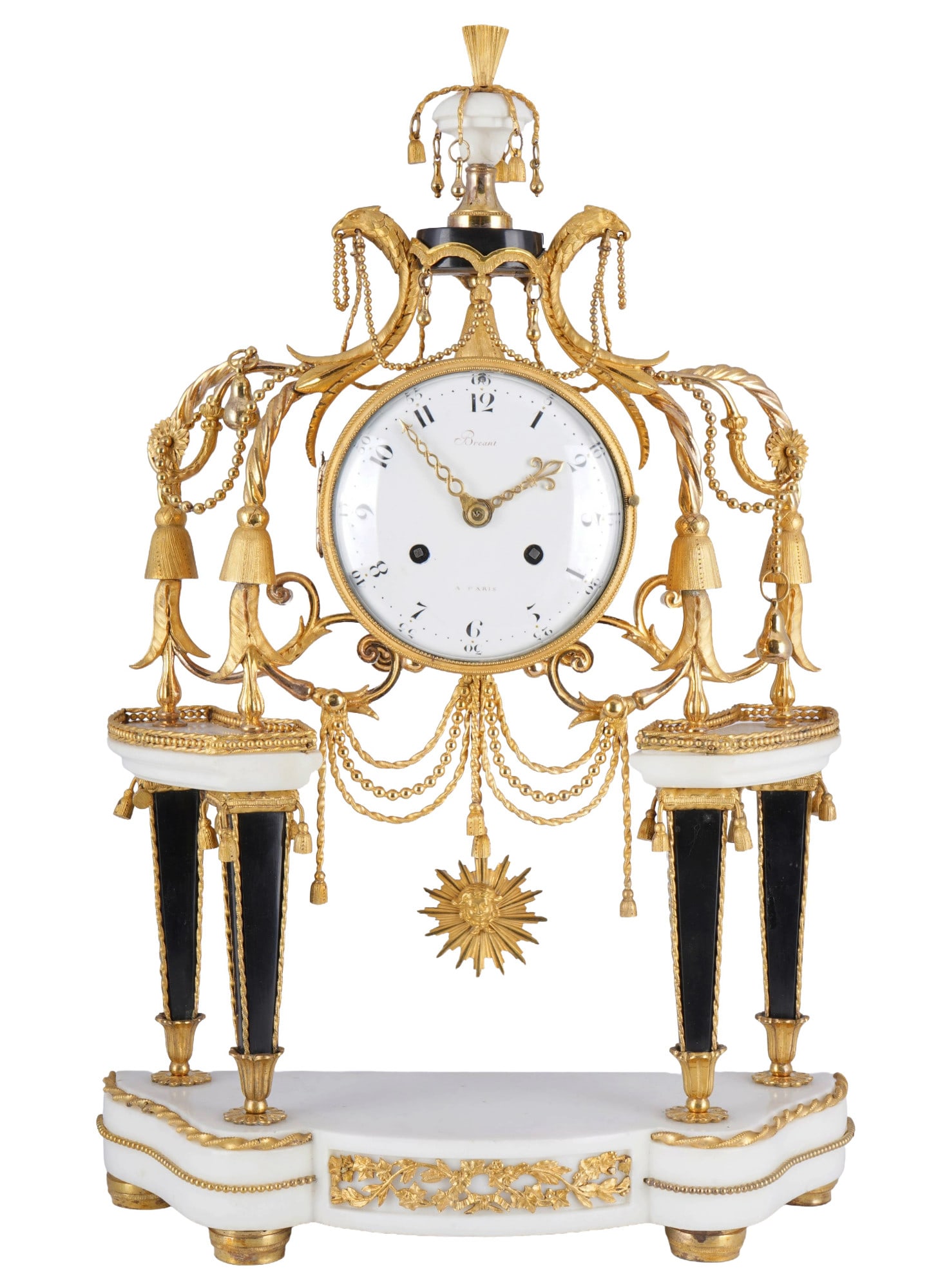 Large Louis XVI mantel clock - Breant a Paris mantel clock, portal clock, France circa 1800 (1 of 7)