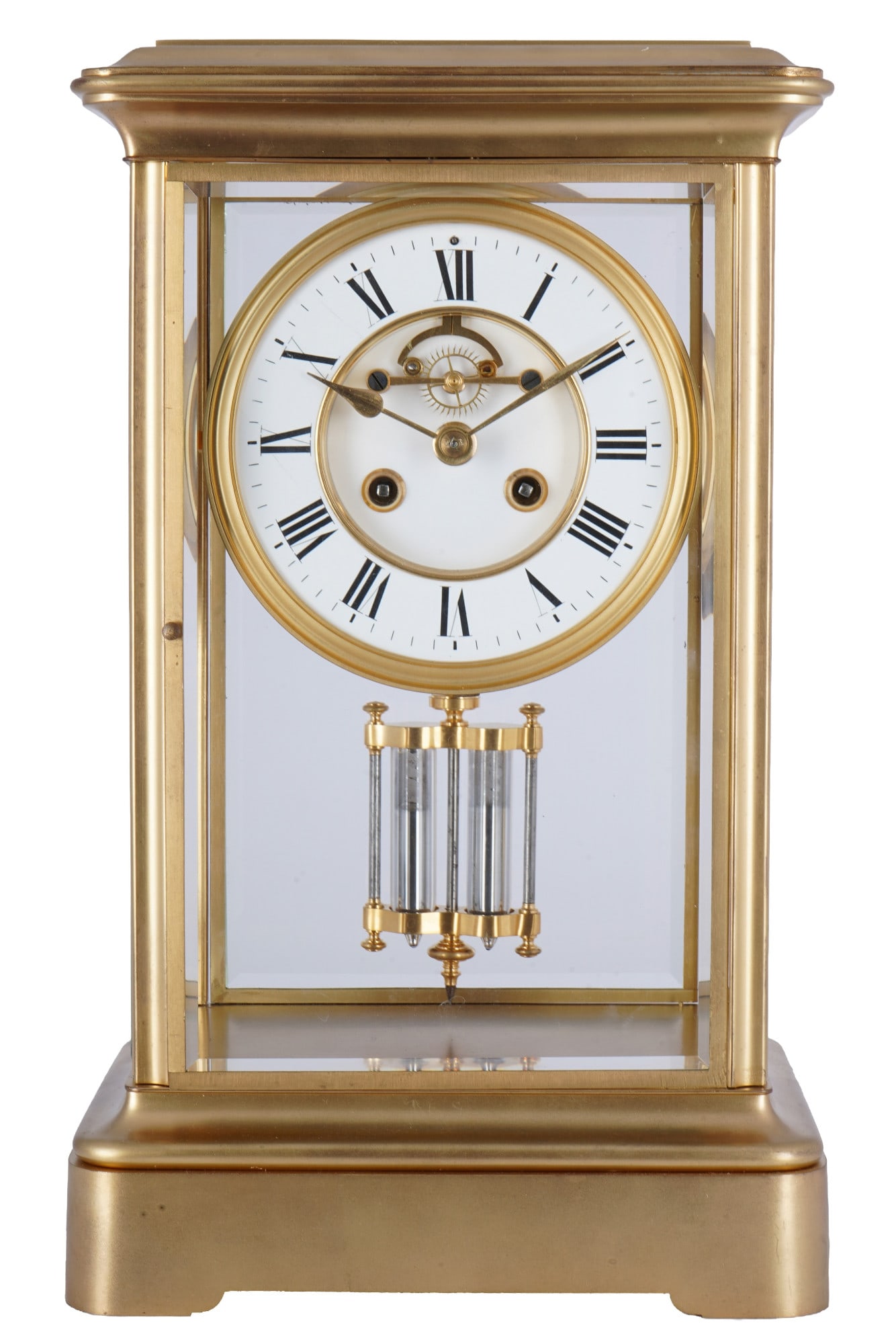 Large glass clock, France, 19th century (1 of 7)
