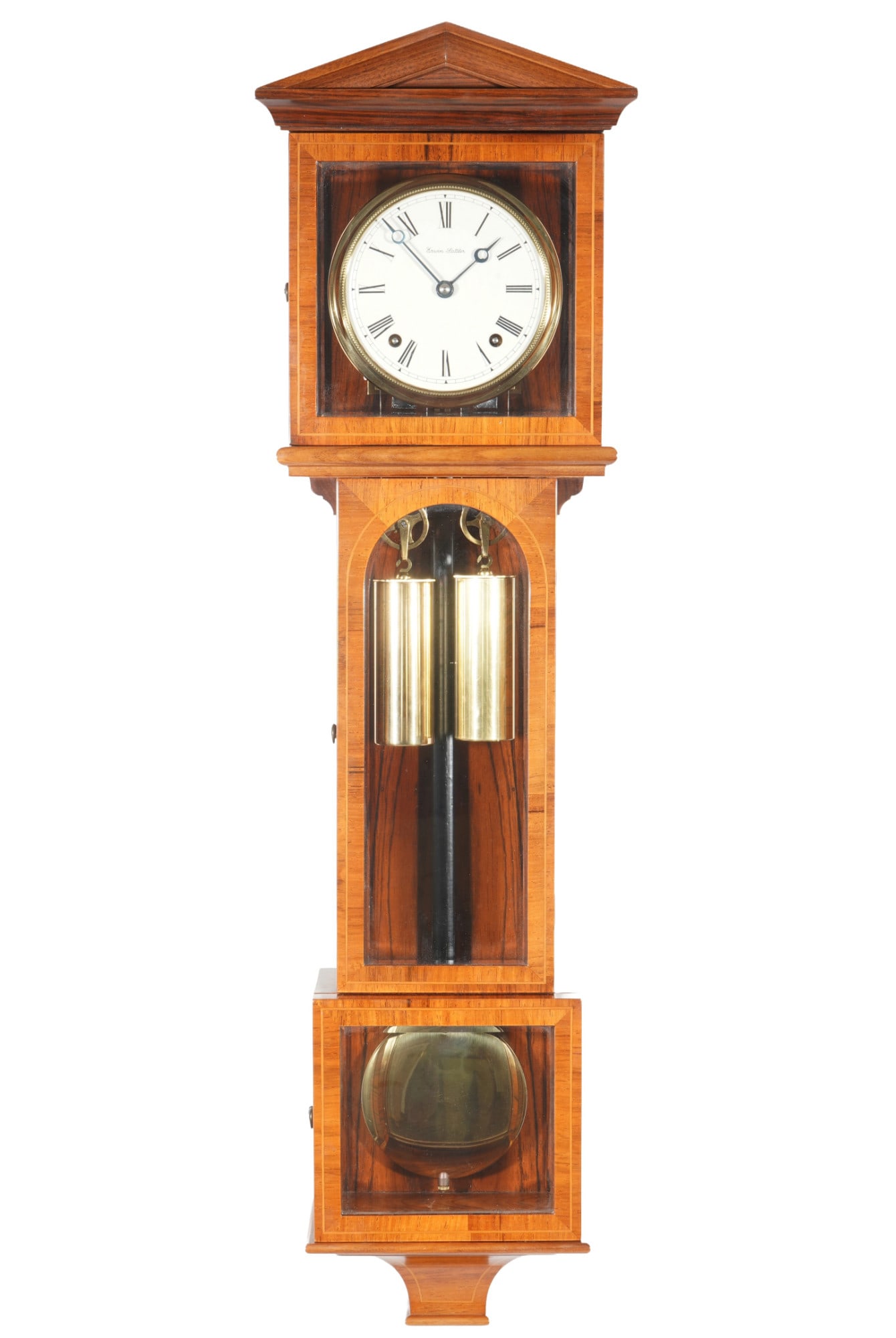 ERWIN SATTLER small lantern clock / regulator "H 75 cm", (1 of 8)