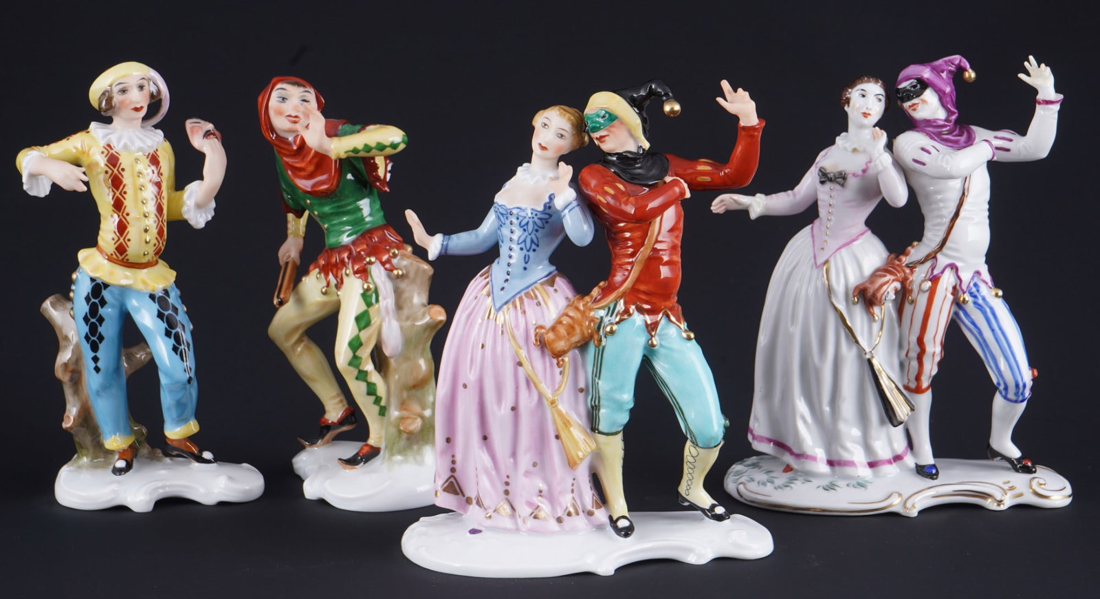 Rosenthal Commedia dell'Arte 4 figures, (1 of 10)